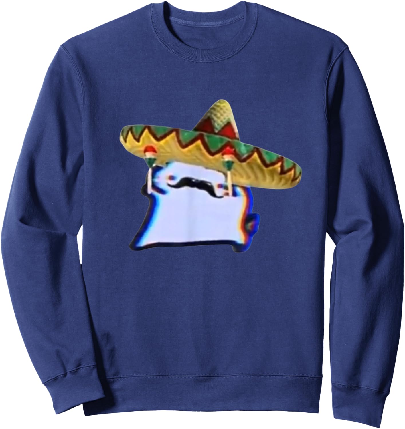 Mexican Crumb Cat Cuptoast Funny Dancing Meme Sweatshirt - Sweatshirt | Navy