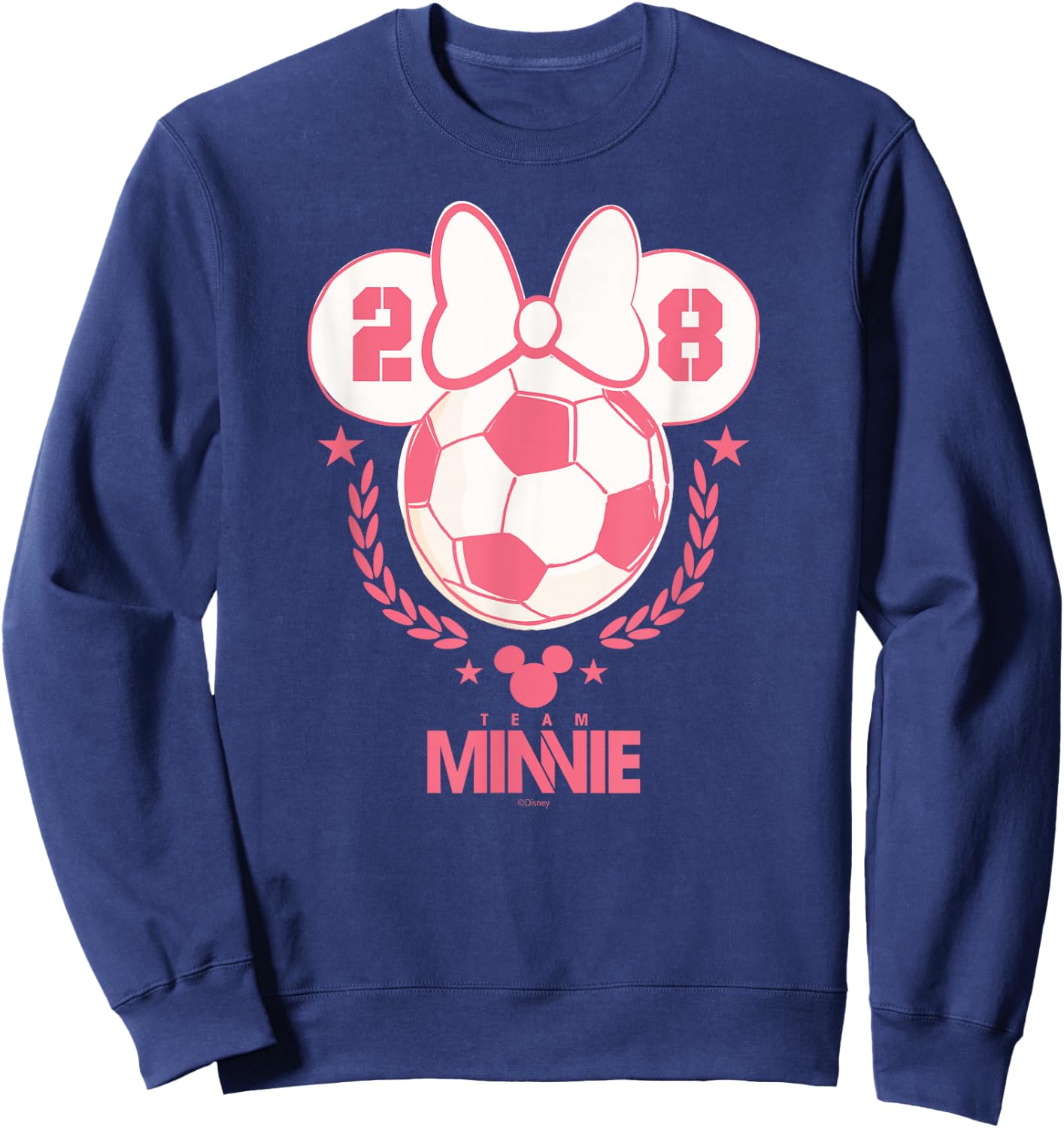 Disney Minnie Mouse Sports Soccer Team Minnie 28 Football Sweatshirt - Sweatshirt | Navy