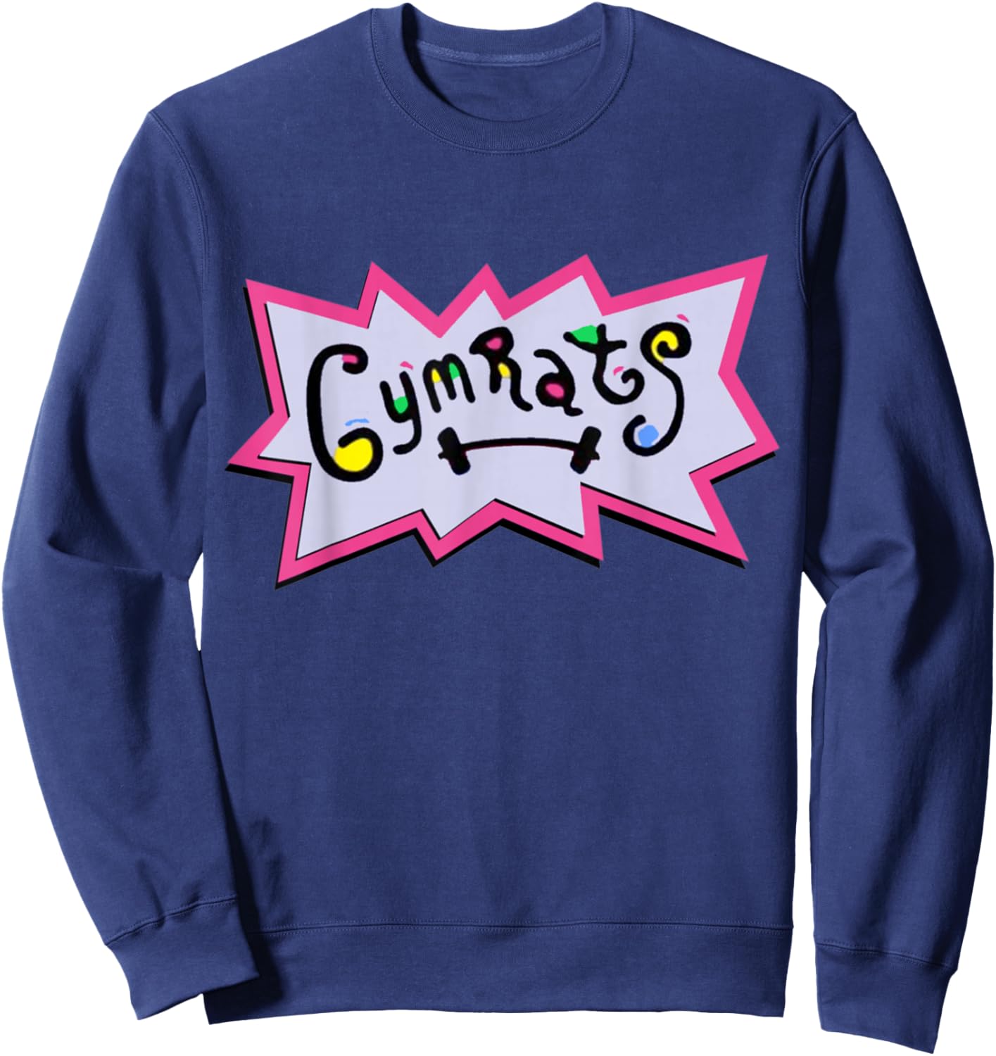 Gymrats Gym Rat Lifting Retro 90's Sweatshirt - Sweatshirt | Navy