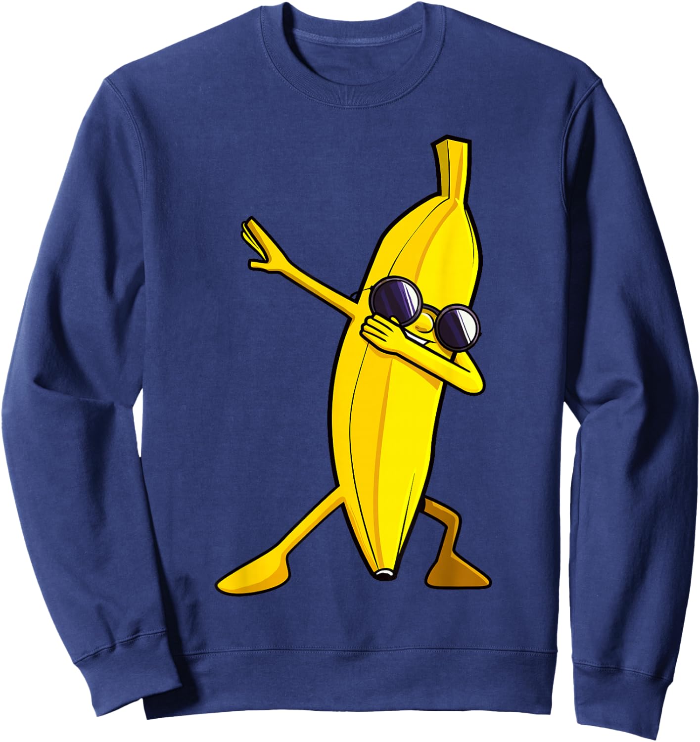 Dabbing Banana Hawaiian Tropical Fruit Lover Men Women Kids Sweatshirt - Sweatshirt | Navy