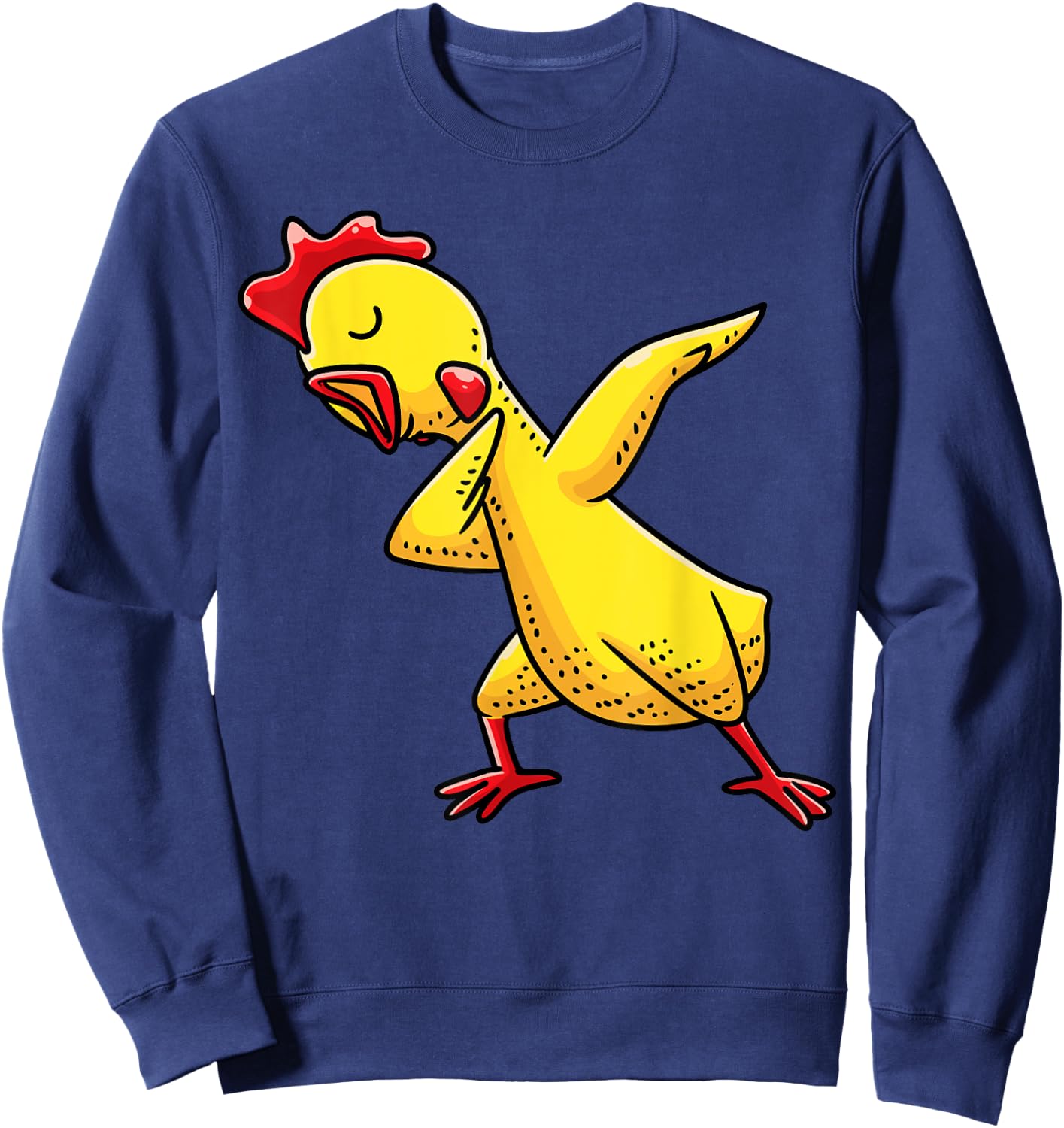 Dabbing Rubber Chicken Funny Men Women Kids Sweatshirt - Sweatshirt | Navy