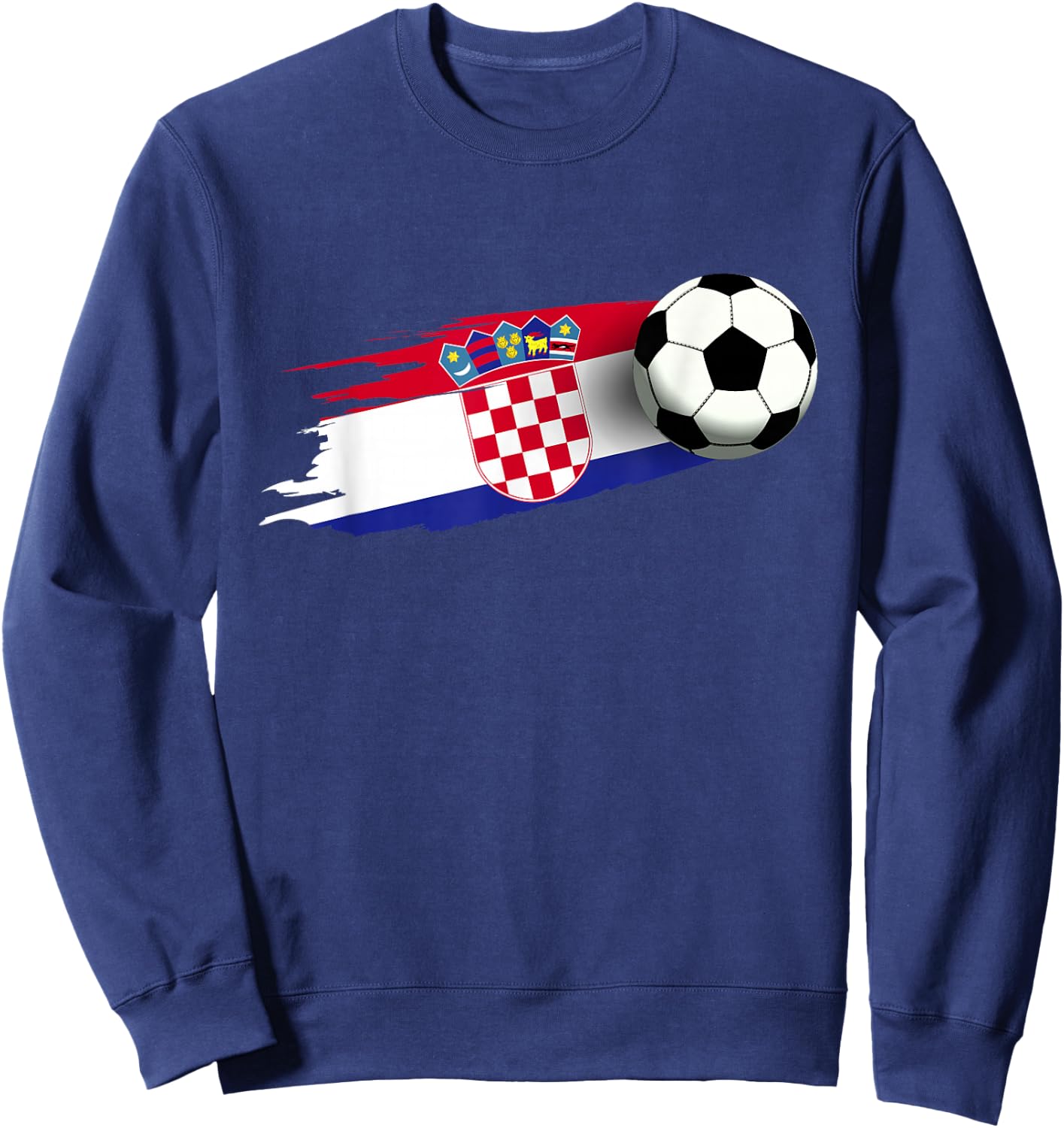 Croatia Flag Jersey Croatian Soccer Team Croatian Sweatshirt - Sweatshirt | Navy