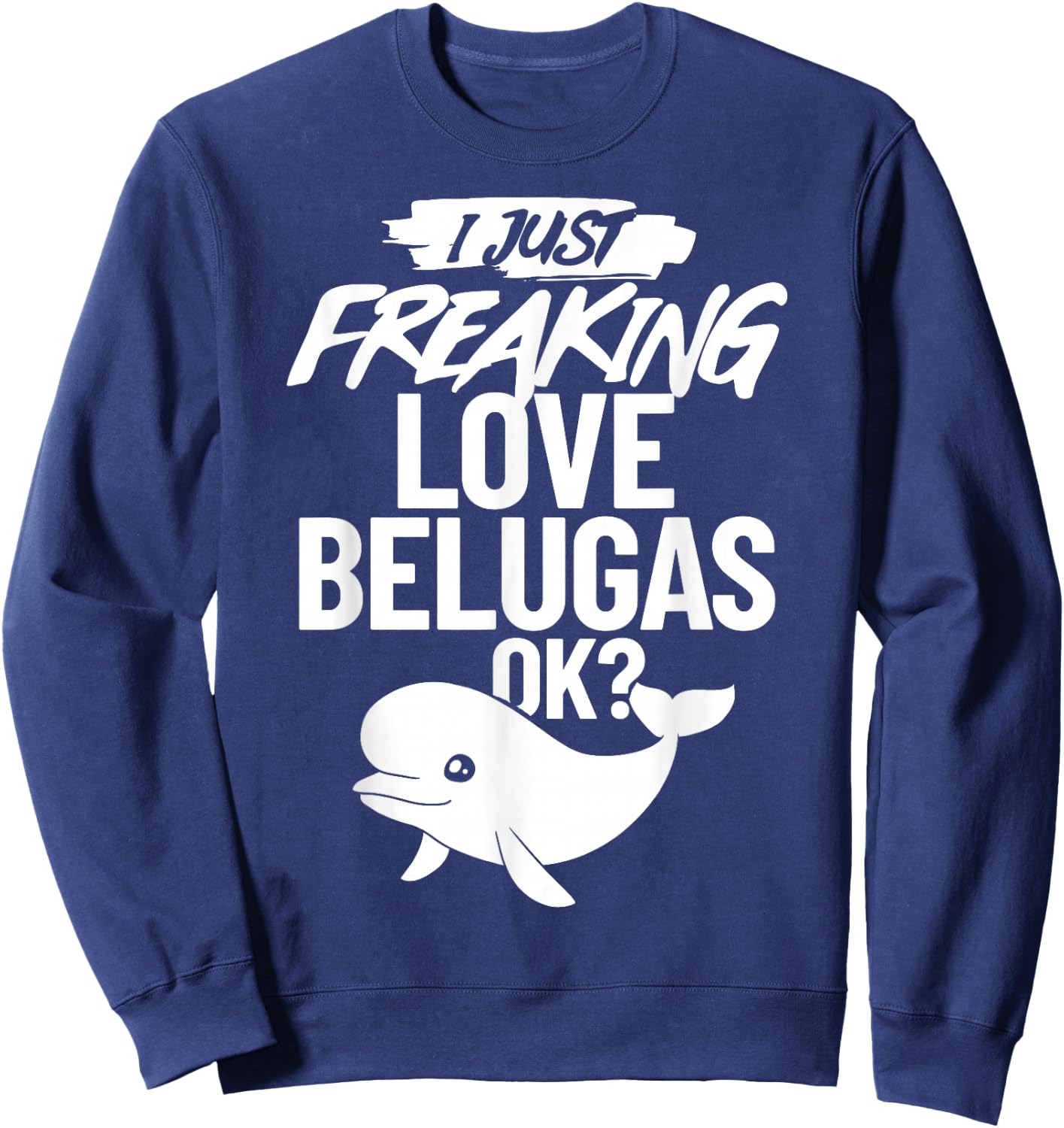 Beluga Whale Baby Animal Sweatshirt - Sweatshirt | Navy