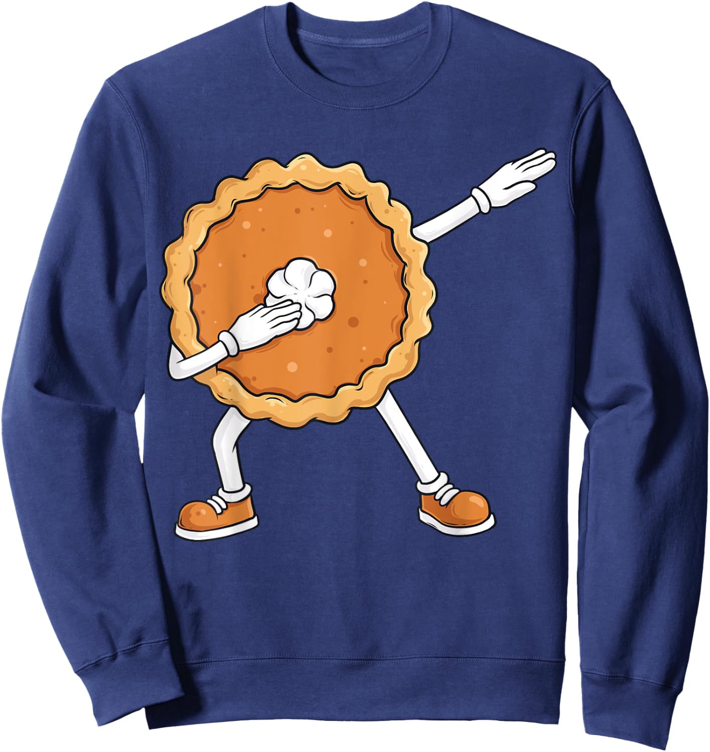 Dabbing Pumpkin Pie Thanksgiving Day Funny Boys Kids Dab Sweatshirt - Sweatshirt | Navy