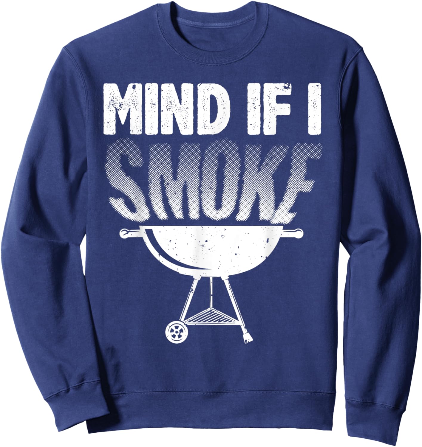 Smoking Dad Grilling Meat BBQ Smoker Food Griller Sweatshirt - Sweatshirt | Navy