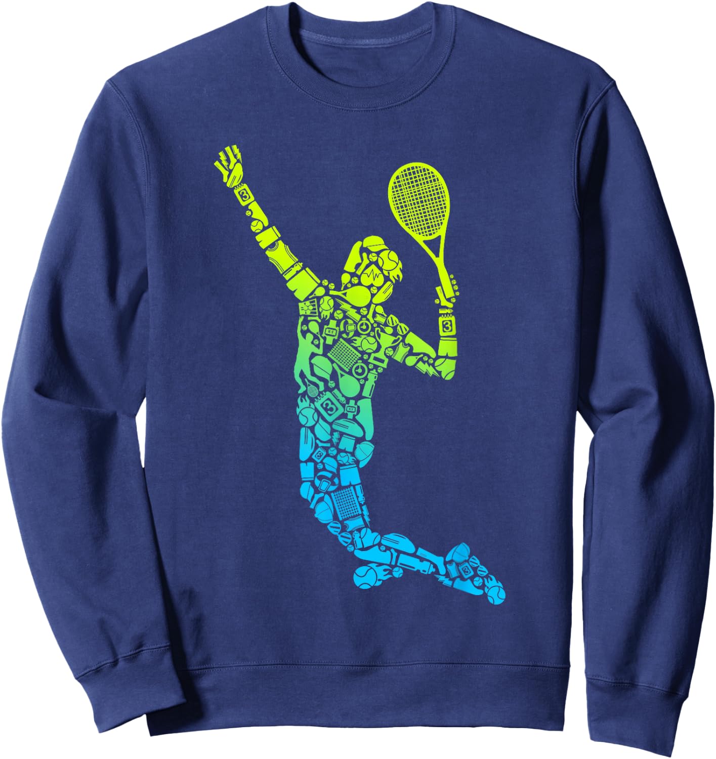 Tennis Player Men Kids Boys Tennis Sweatshirt - Sweatshirt | Navy