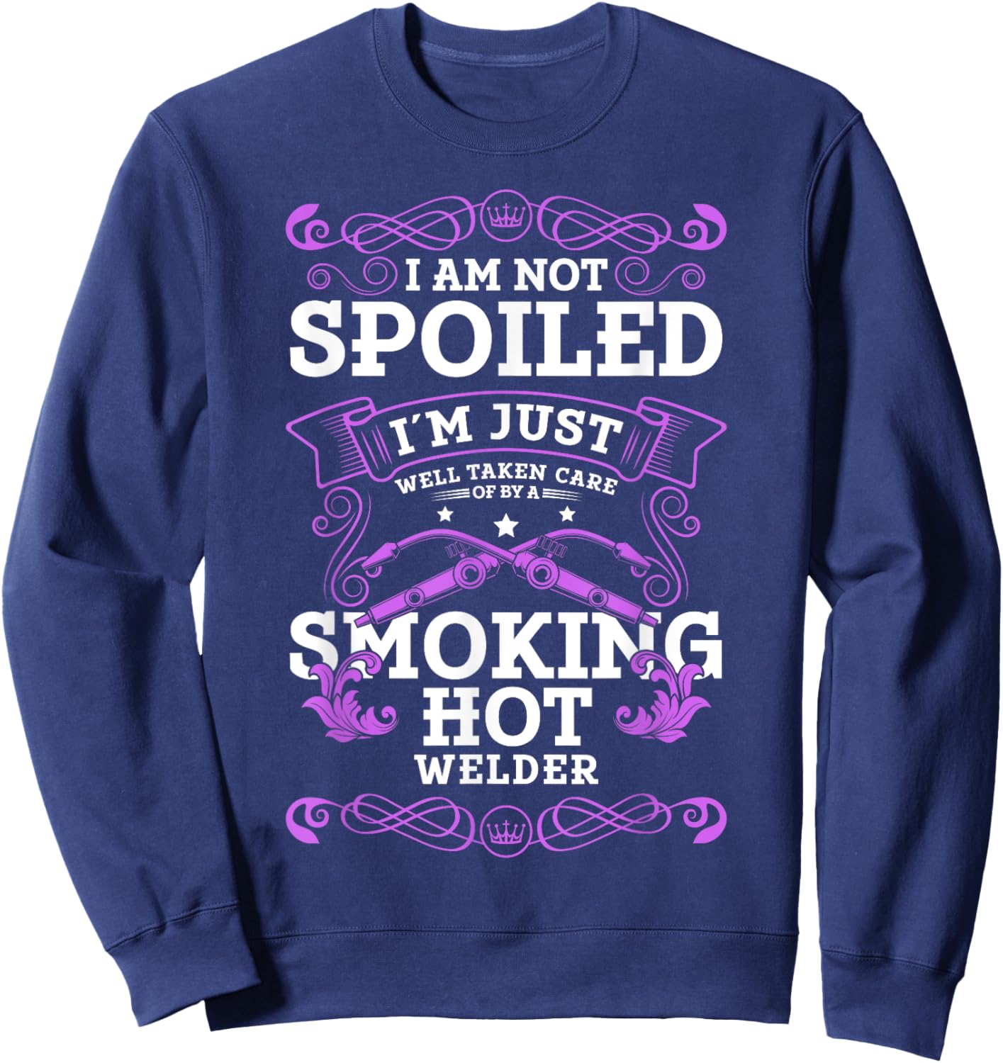 Welding Wife Welder Girlfriend Welder Wife Sweatshirt - Sweatshirt | Navy