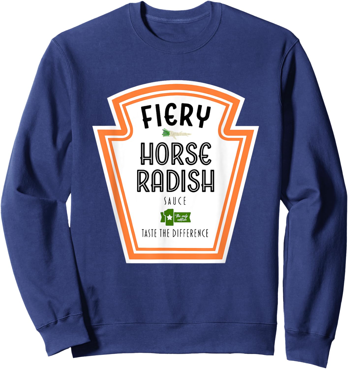 Fiery Horse Radish Sauce Group Condiment Halloween Sweatshirt - Sweatshirt | Navy