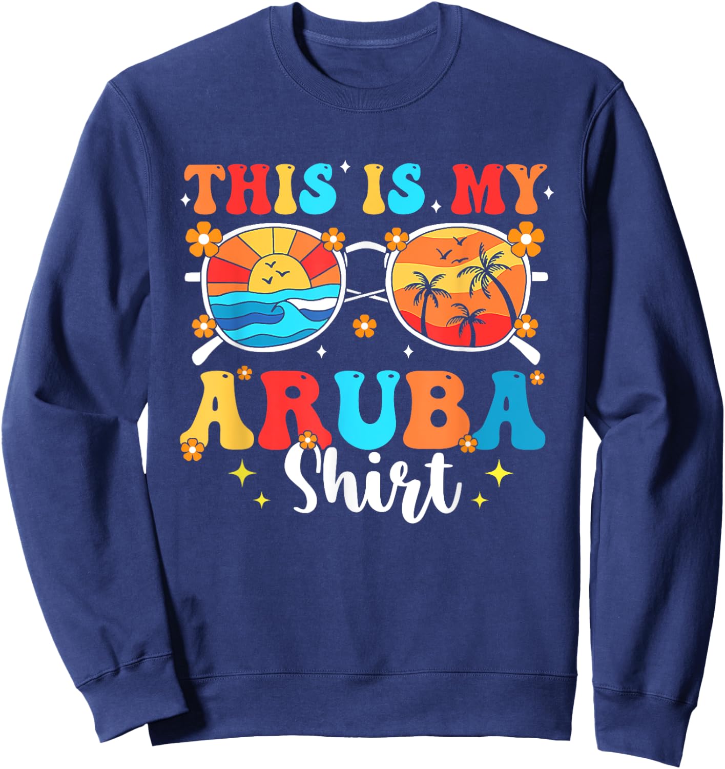 Matching Summer Family Vacation Beach Trip Aruba Sweatshirt - Sweatshirt | Navy
