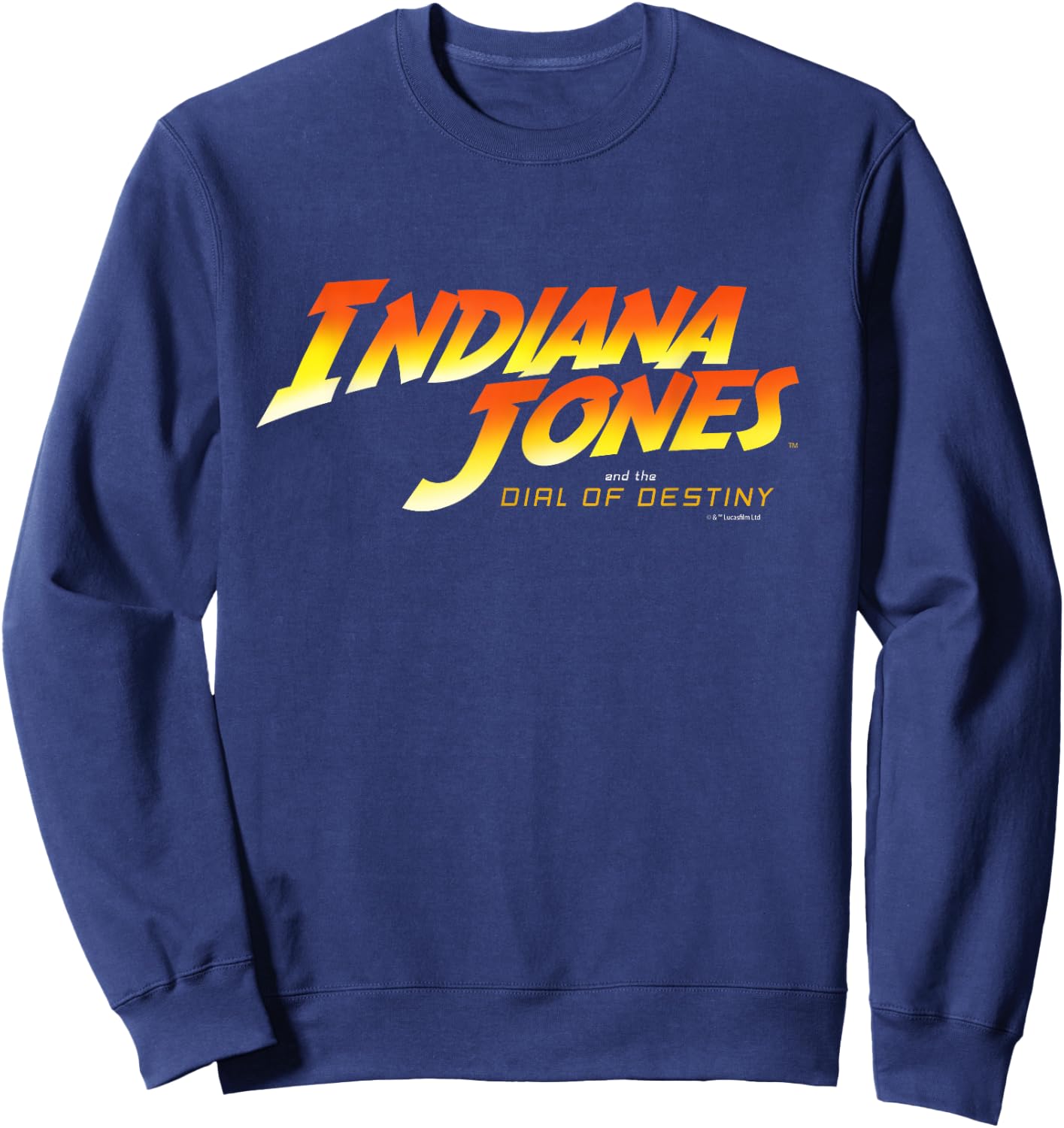 Lucasfilm Indiana Jones and The Dial of Destiny Movie Logo Small Sweatshirt - Sweatshirt | Navy