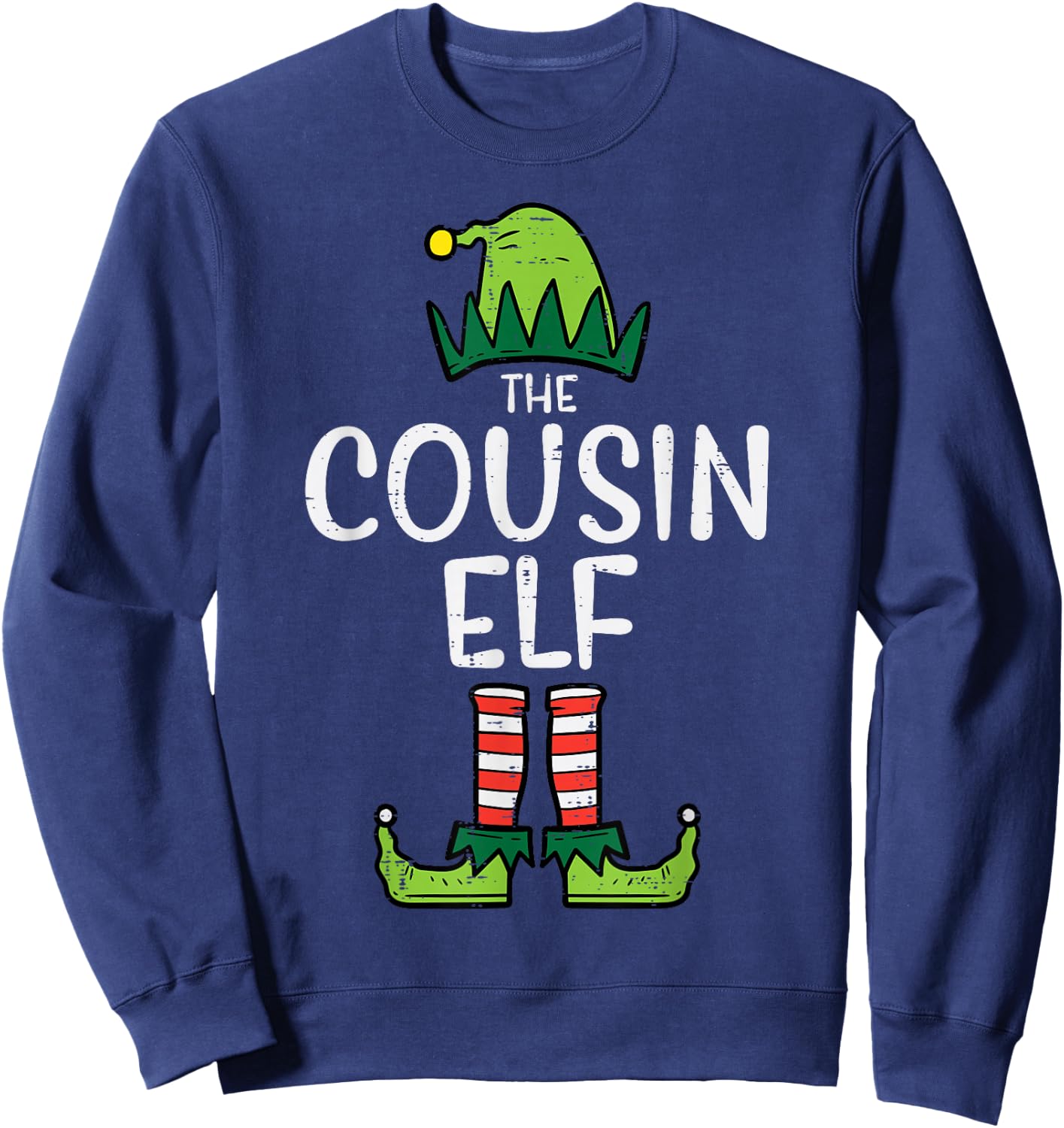 Cousin Elf Xmas Matching Christmas For Family Boys Kids Sweatshirt - Sweatshirt | Navy