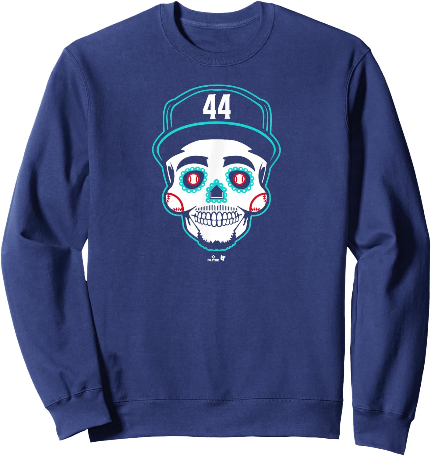 Julio Rodriguez - Sugar Skull - Seattle Baseball Sweatshirt - Sweatshirt | Navy
