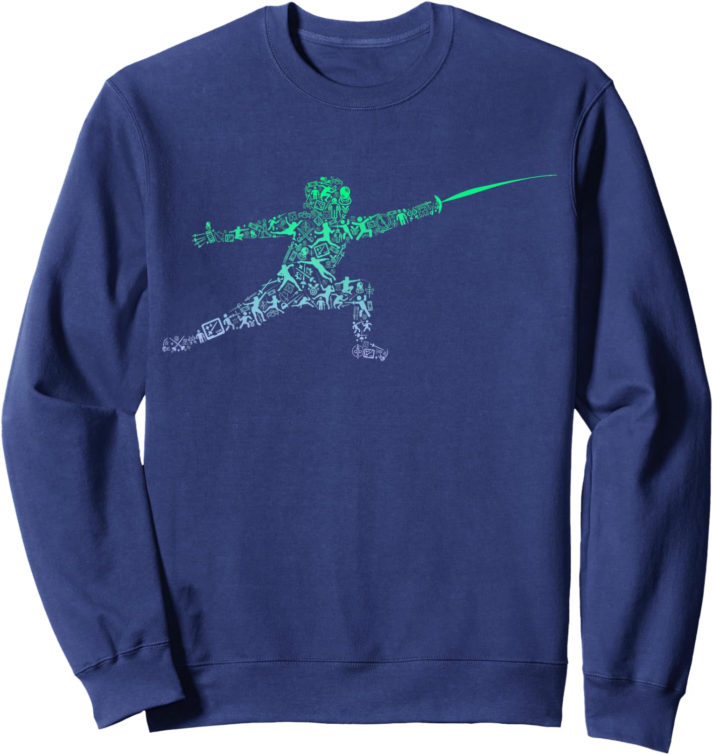 Fencing Stance for Fencer Swordfighting Boys Fencing Sweatshirt - Sweatshirt | Navy