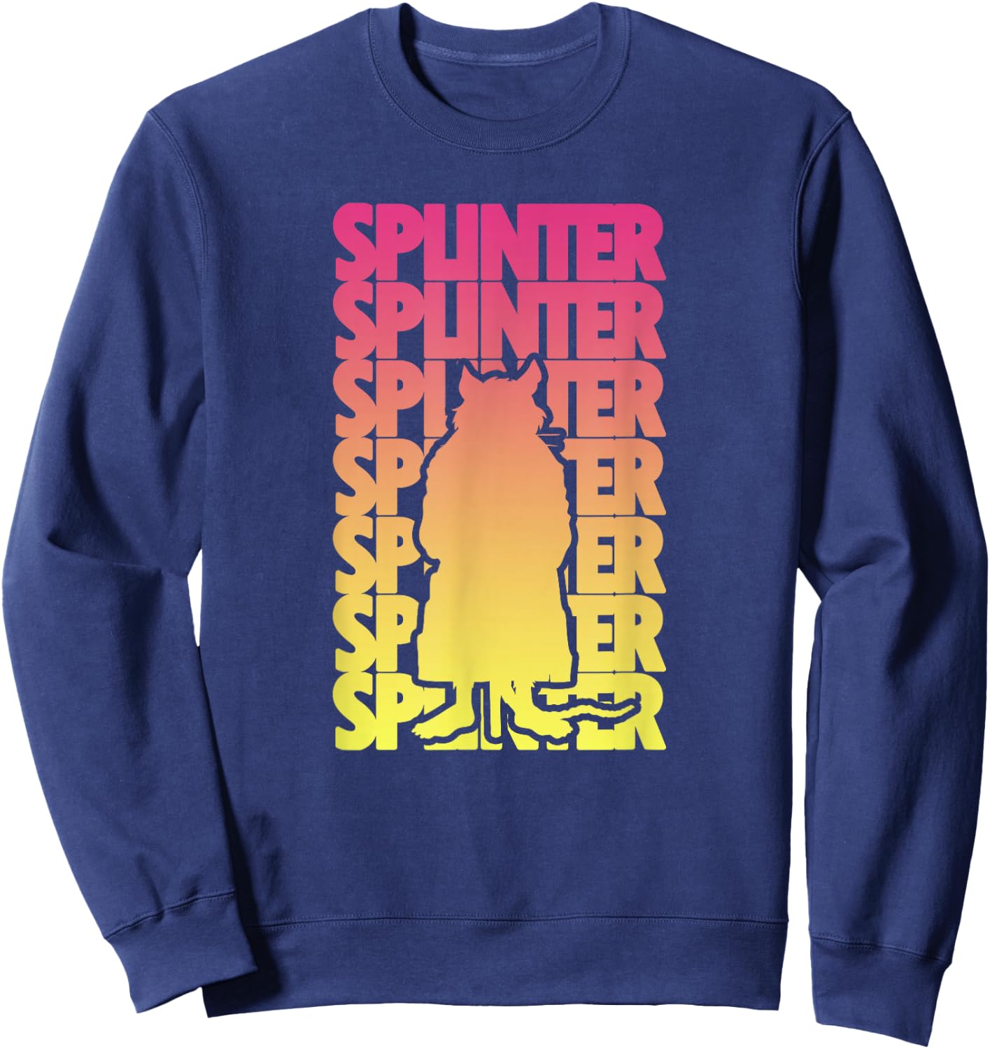 Master Splinter - Gradient Silhouette Sweatshirt - Sweatshirt | Navy