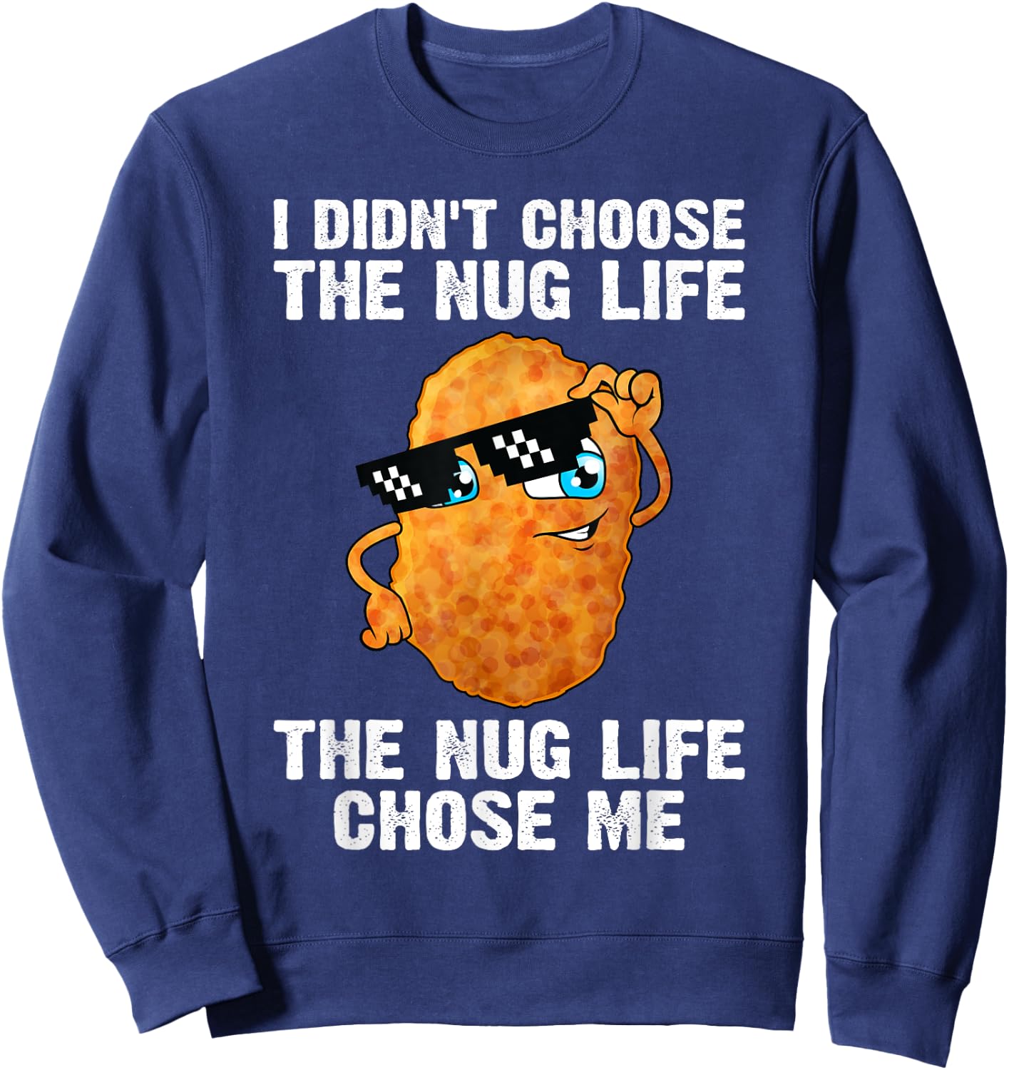 Cool Chicken Nugget Women Kids Chicken Lover Nuggets Sweatshirt - Sweatshirt | Navy