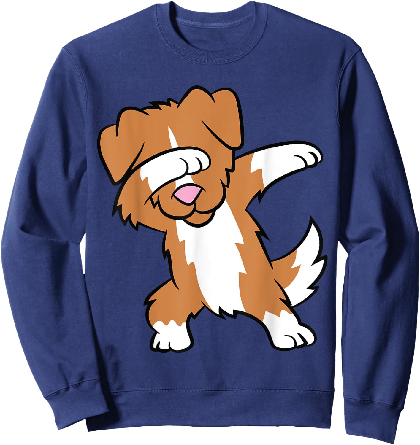 Cute Dabbing Nova Scotia Duck Tolling Retriever Sweatshirt - Sweatshirt | Navy