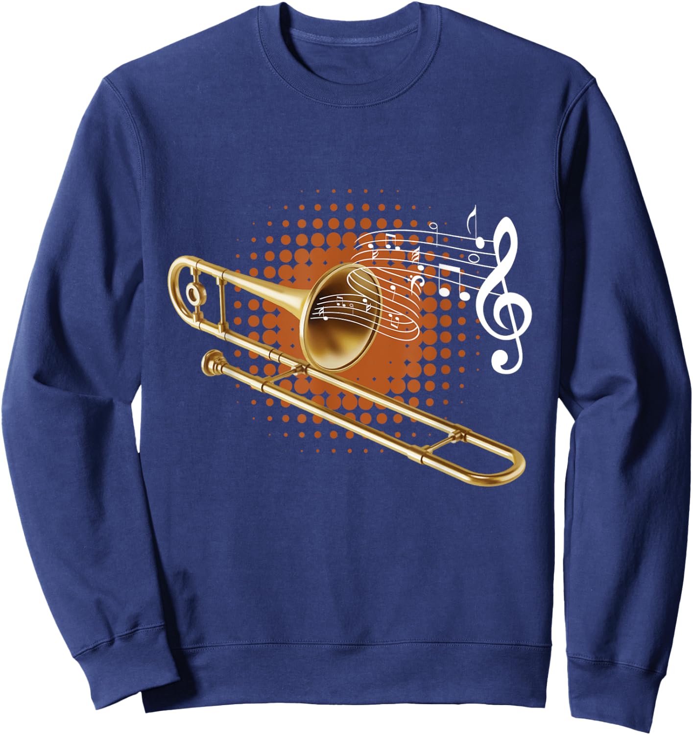 Musical Trombone - Trombonist Marching Band Player Sweatshirt - Sweatshirt | Navy