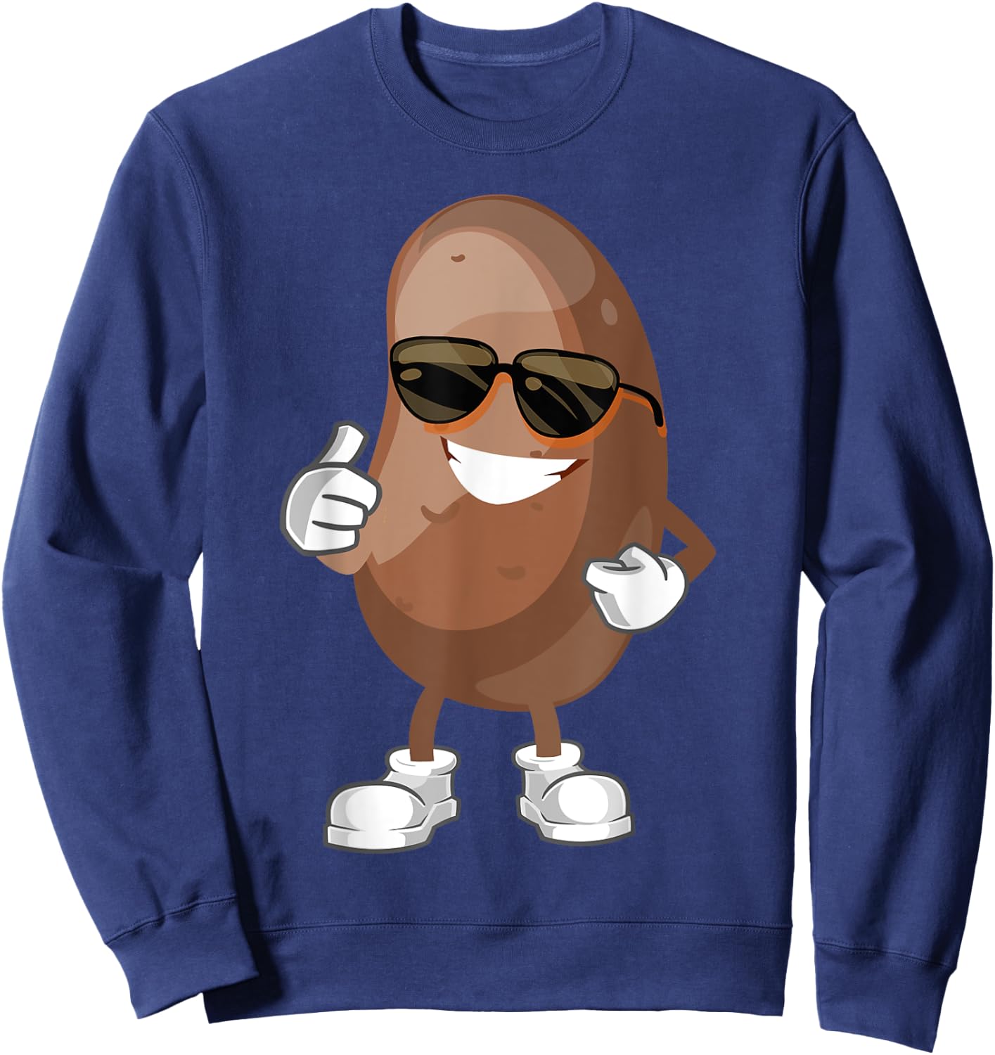 Simple Potato Fun Halloween Costume Vegetable Potato Lover Sweatshirt - Sweatshirt | Navy