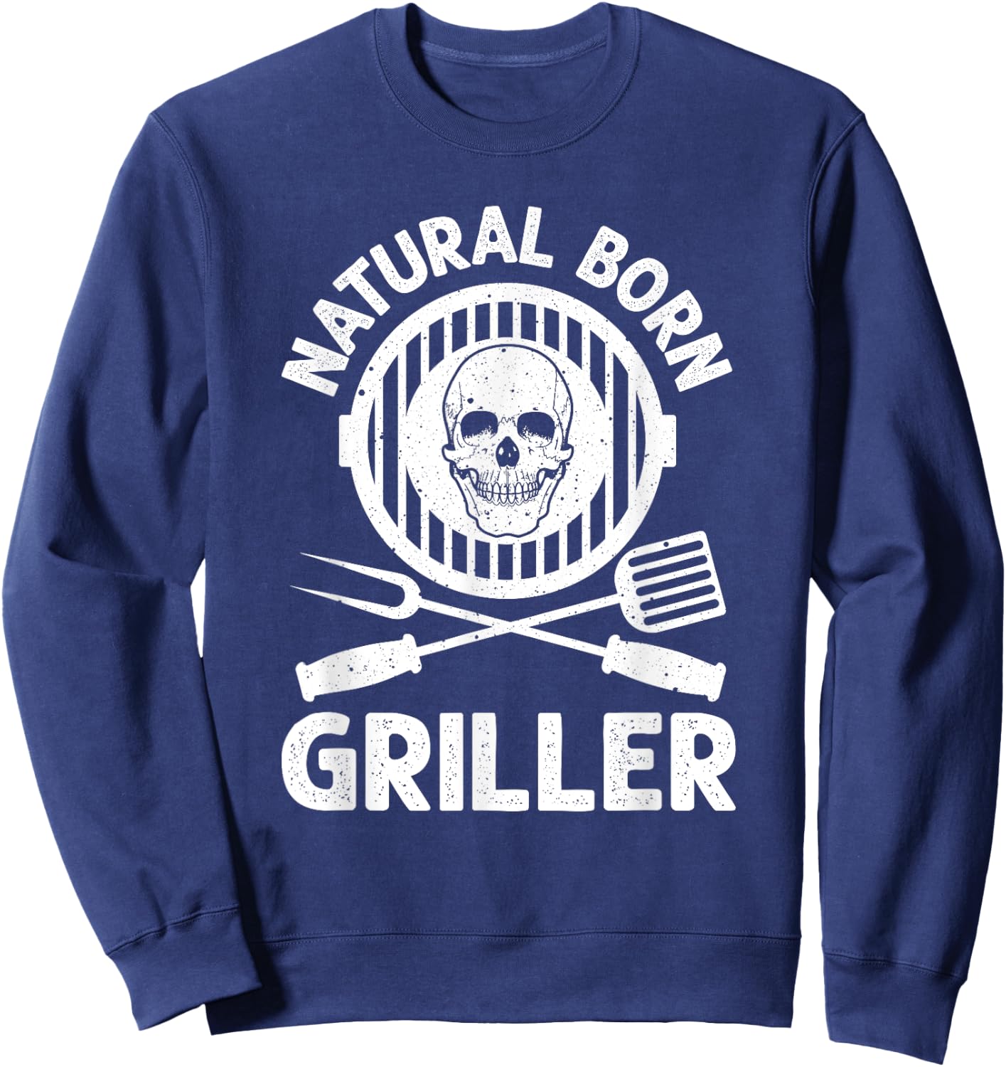 Funny Grilling Design Women BBQ Grill Griller Lovers Sweatshirt - Sweatshirt | Navy