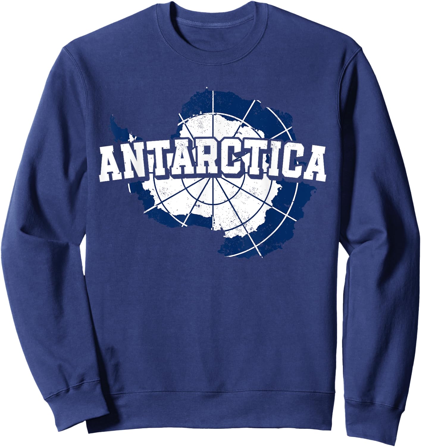 Antarctica Map and Flag Souvenir Antarctic Sweatshirt - Sweatshirt | Navy