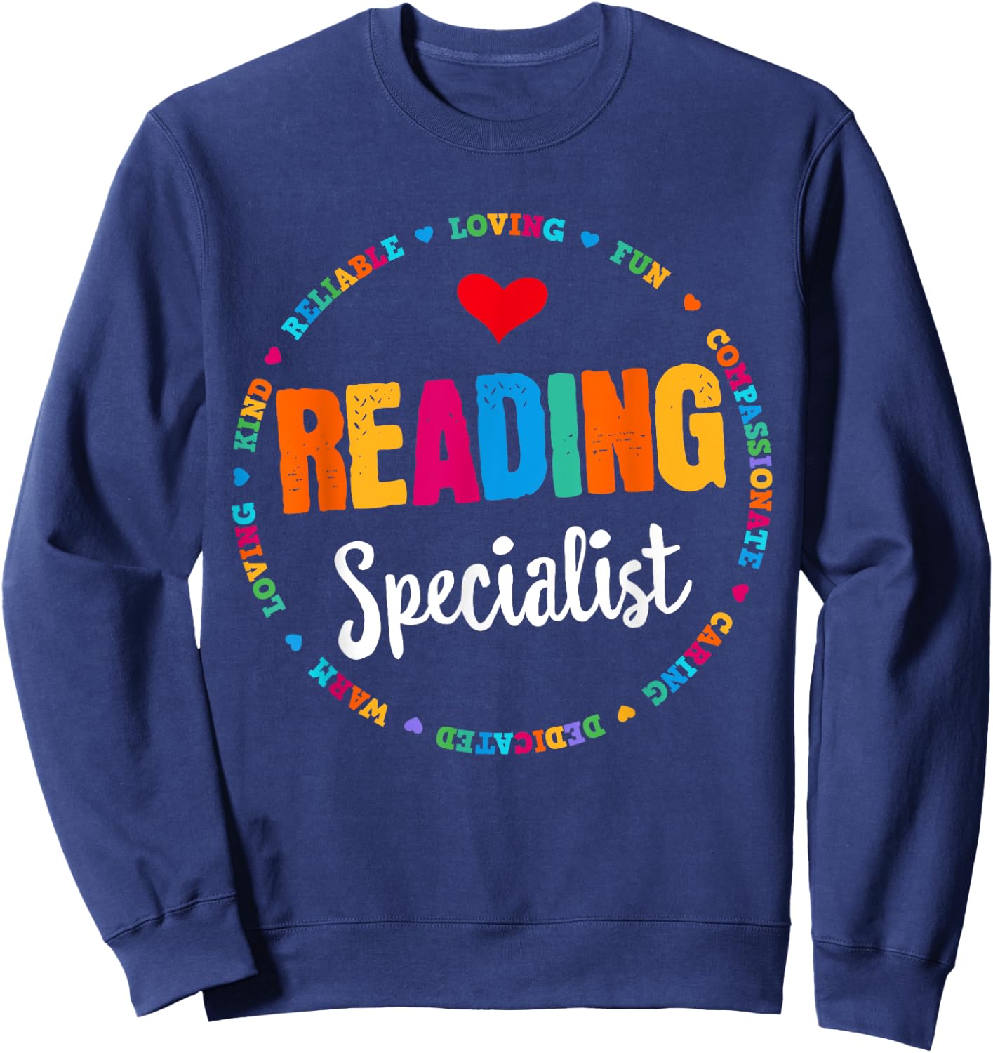 Reading Teacher Literacy Coach Principal Reading Specialist Sweatshirt - Sweatshirt | Navy
