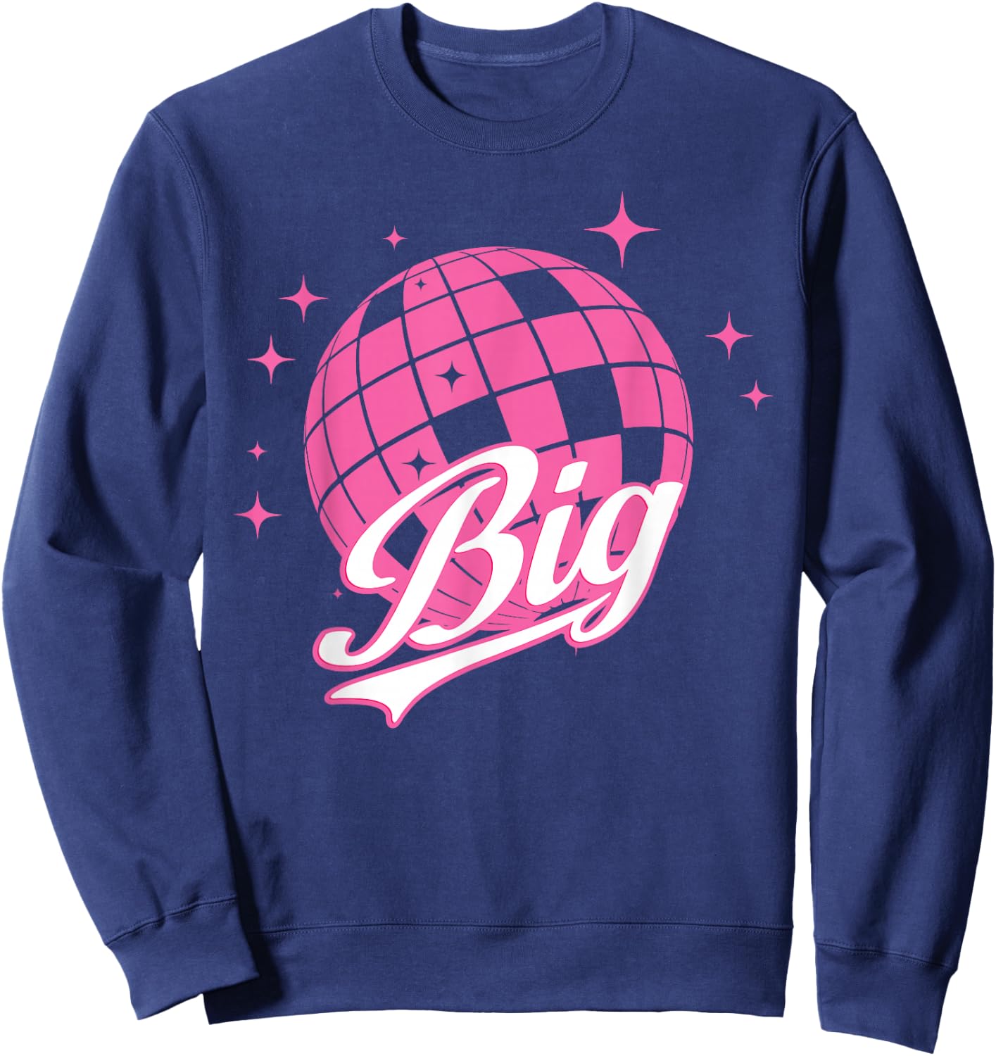 Disco Ball Retro Big / Little ERA Sorority Reveal Retro Sweatshirt - Sweatshirt | Navy