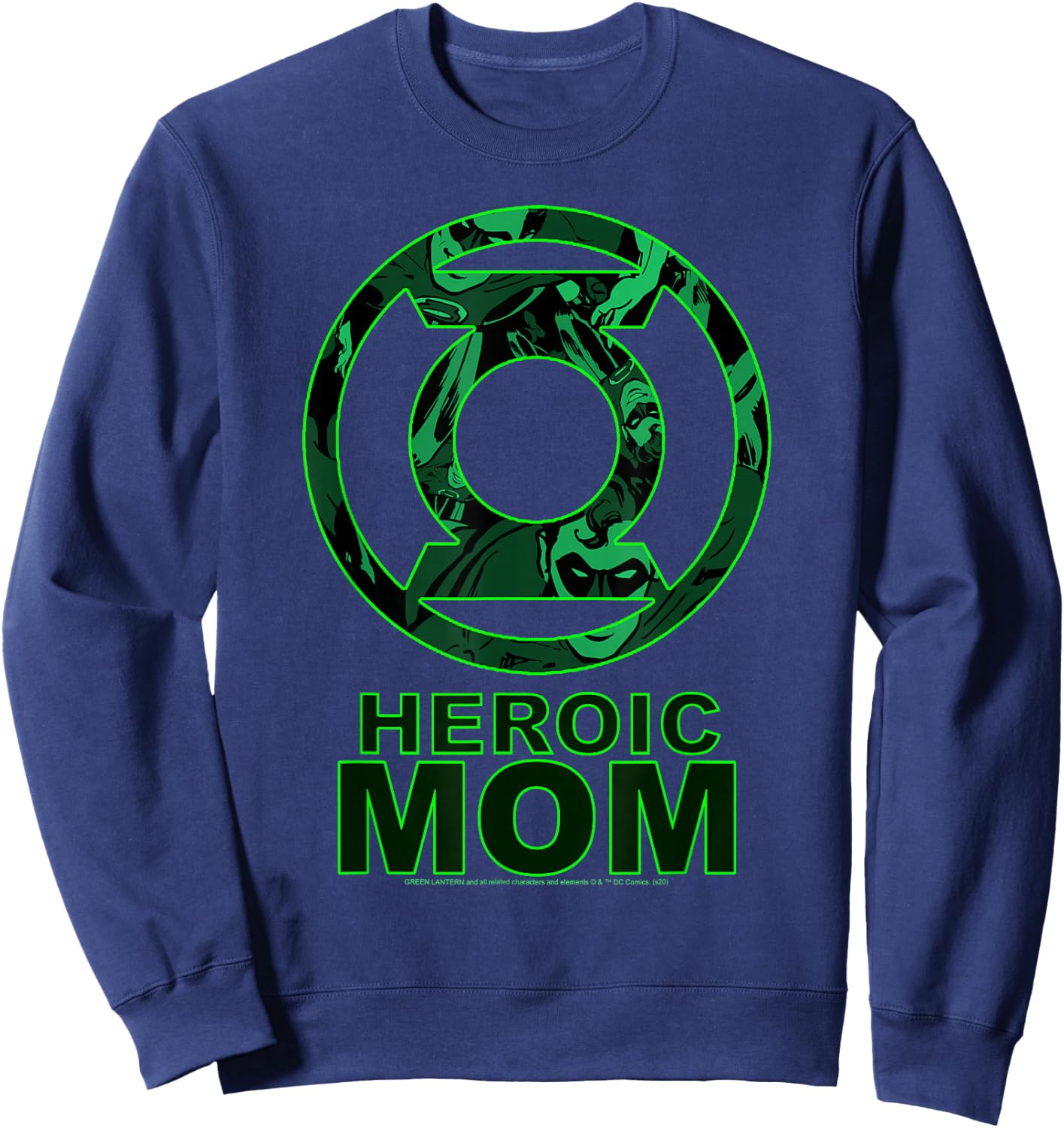 DC Comics Mother's Day Green Lantern Heroic Mom Sweatshirt - Sweatshirt | Navy