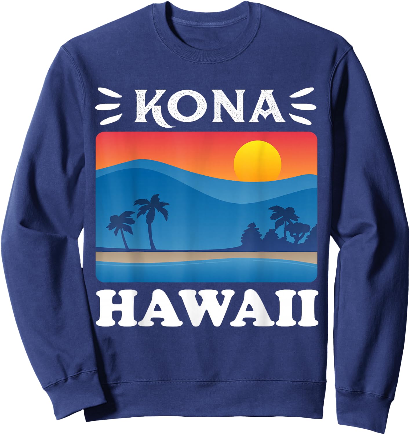 Islands Vintage Souvenir Kona Hawaii Sweatshirt - Sweatshirt | Navy