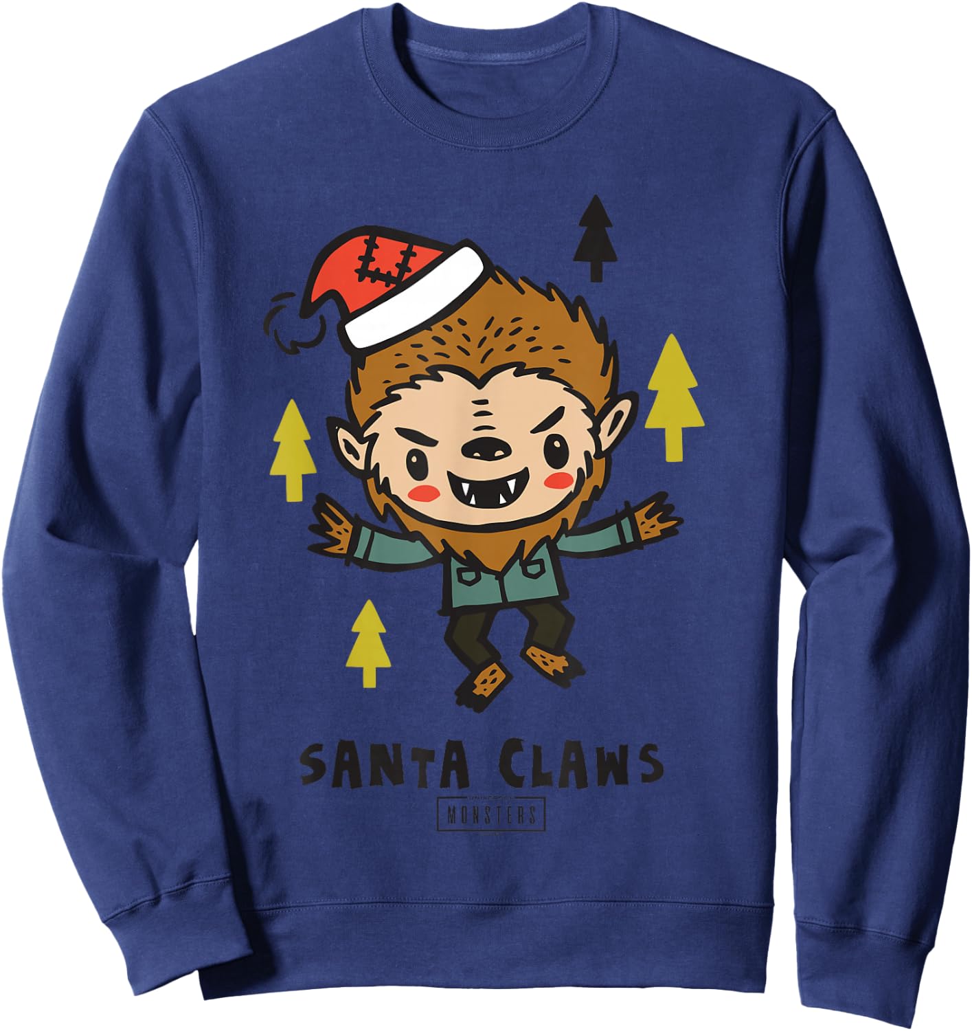 Universal Monsters The Wolf Man Santa Claws Sweatshirt - Sweatshirt | Navy