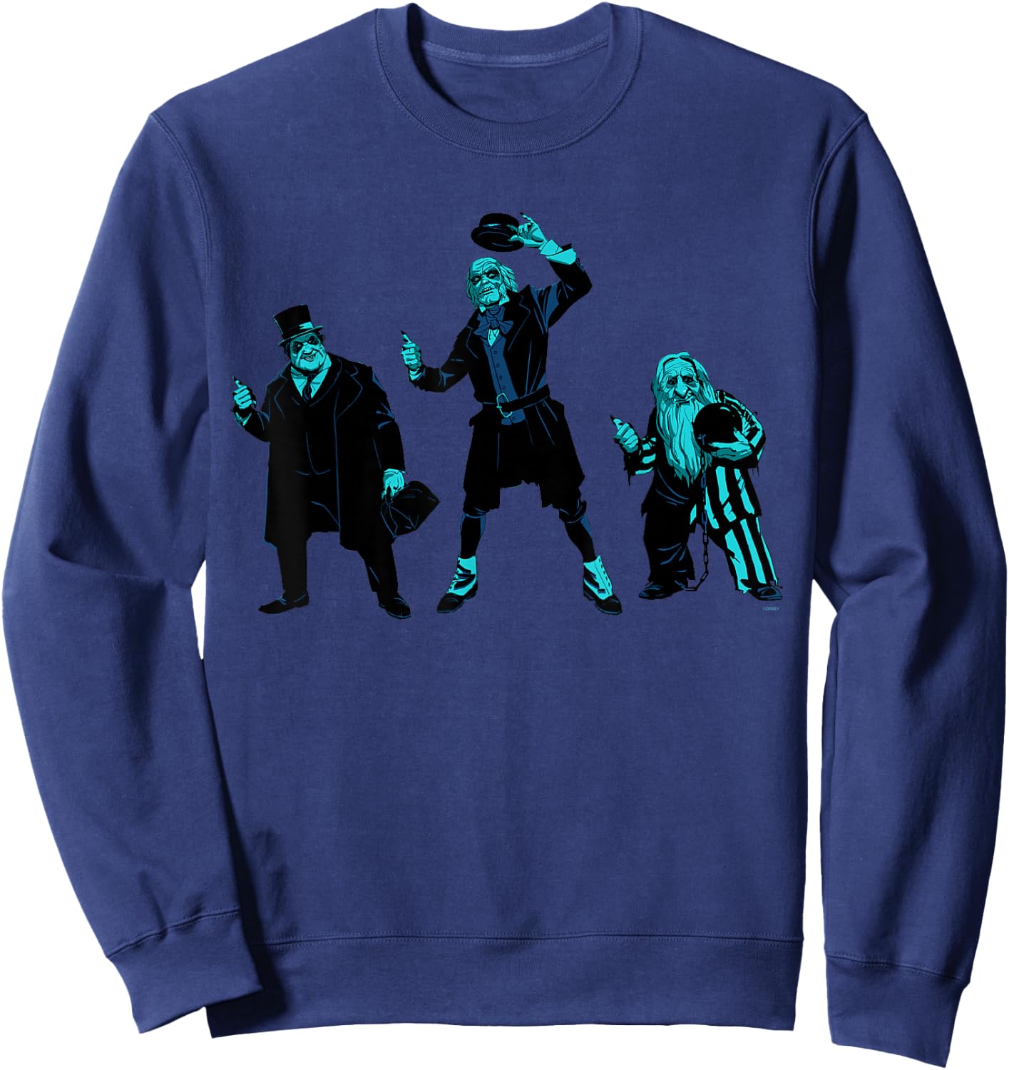 Disney Haunted Mansion Movie Hitchhiking Ghosts Trio Sweatshirt - Sweatshirt | Navy