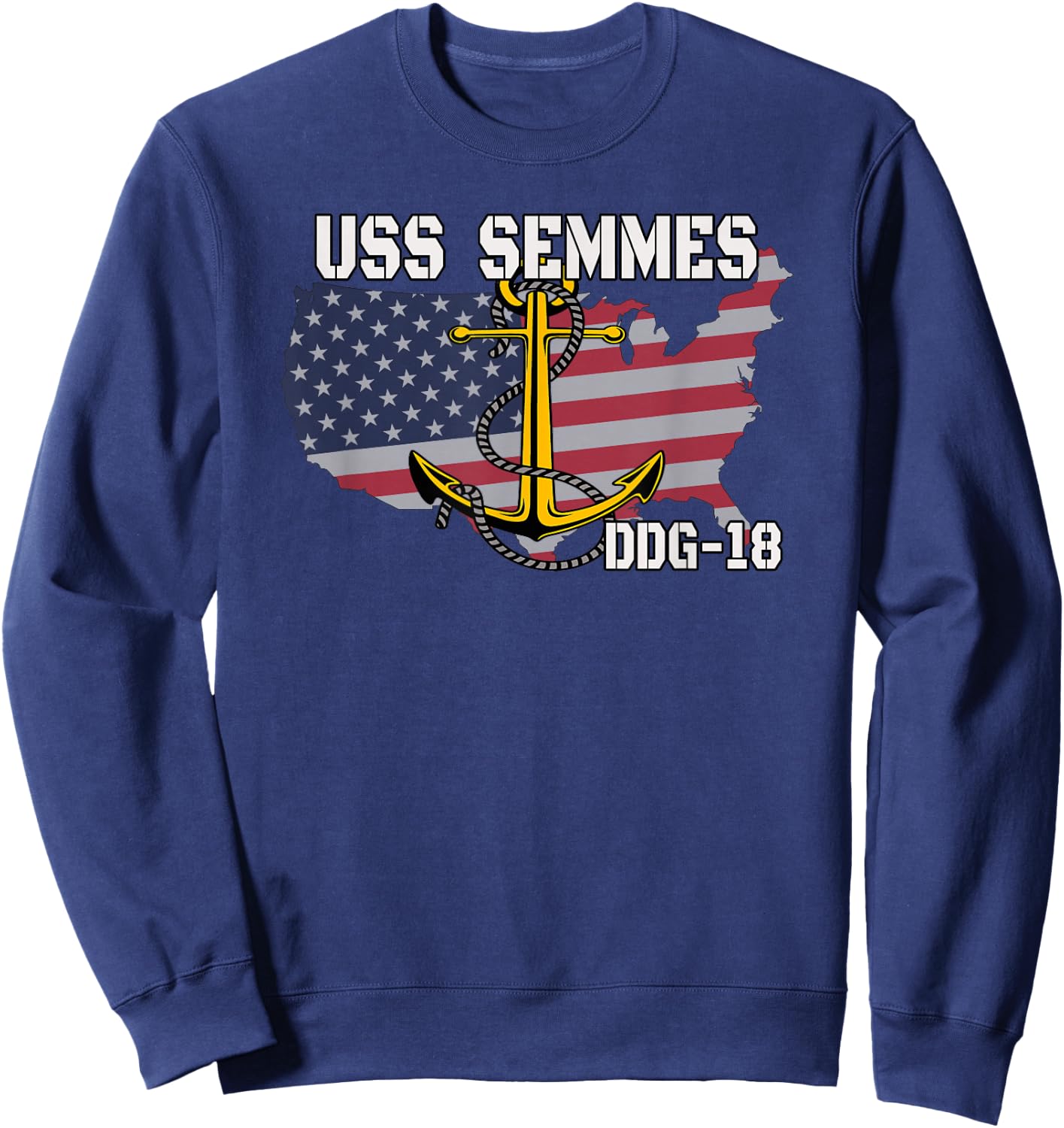 USS Semmes DDG-18 Destroyer Veterans Day Father Grandpa Dad Sweatshirt - Sweatshirt | Navy