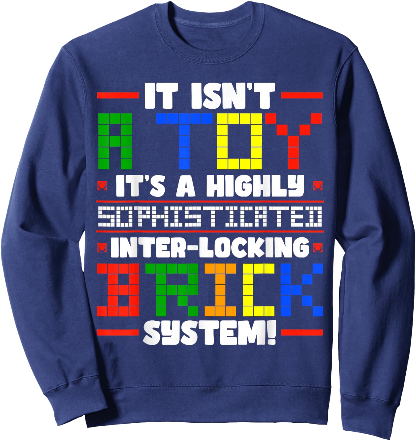 Master Builder Bricks Blocks Play Toys Sweatshirt - Sweatshirt | Navy