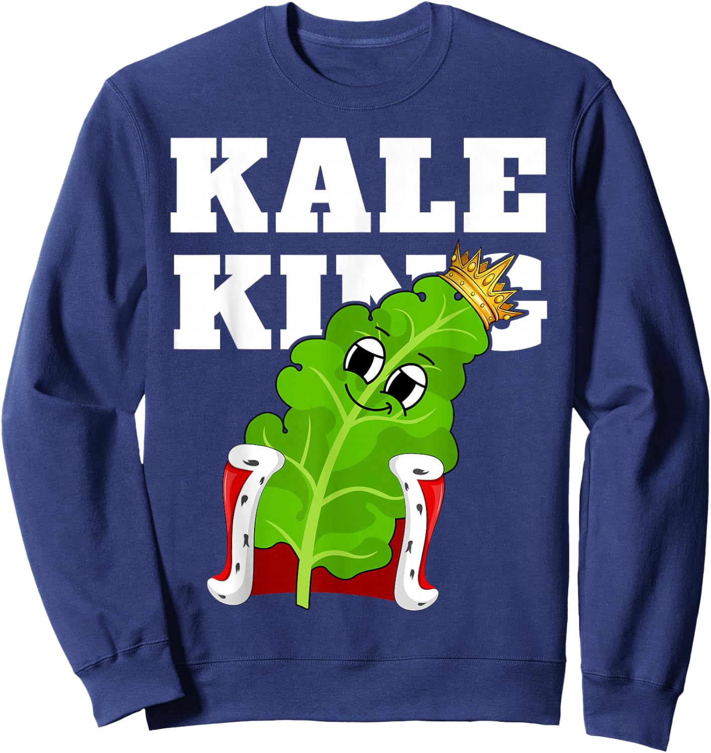 Kale King | Kale Design | Boys Kale Sweatshirt - Sweatshirt | Navy