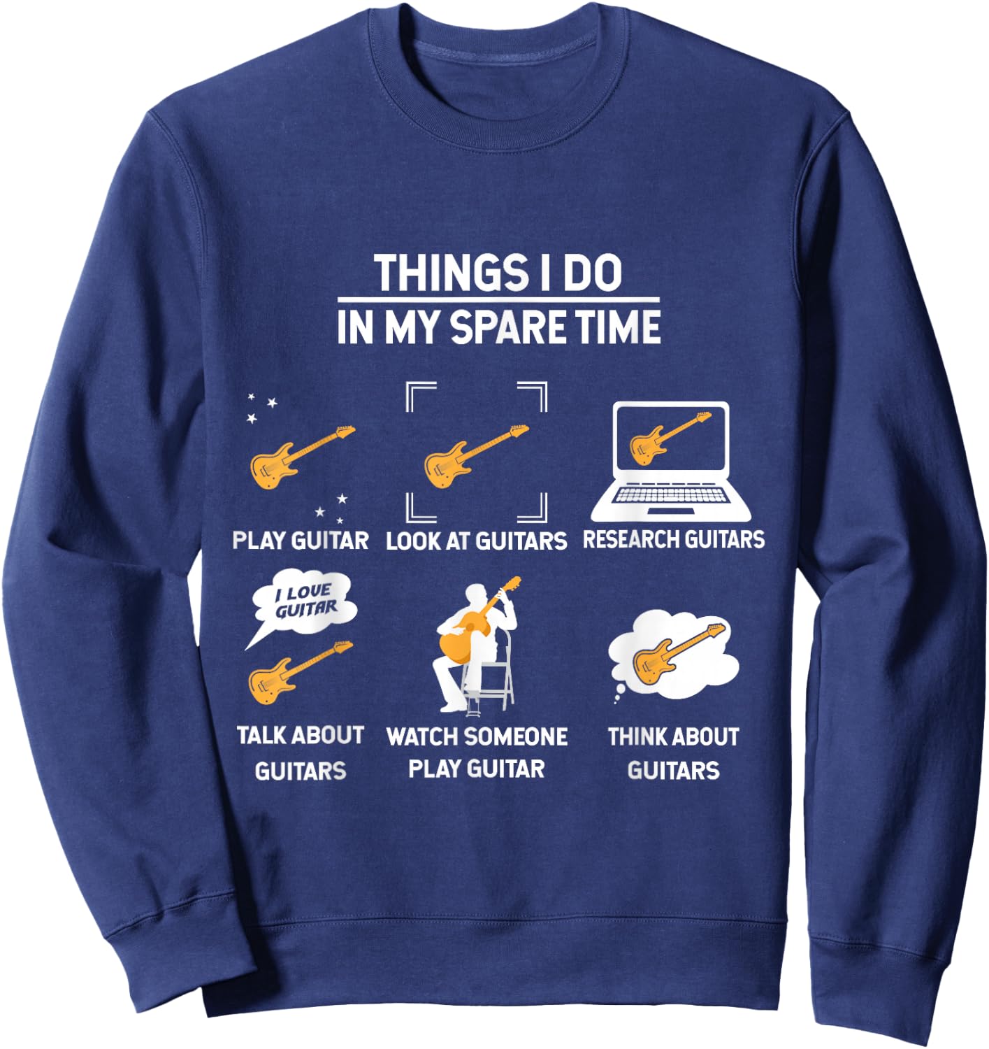 epiphone Guitar Guitar Things i do in My Spare time Sweatshirt - Sweatshirt | Navy