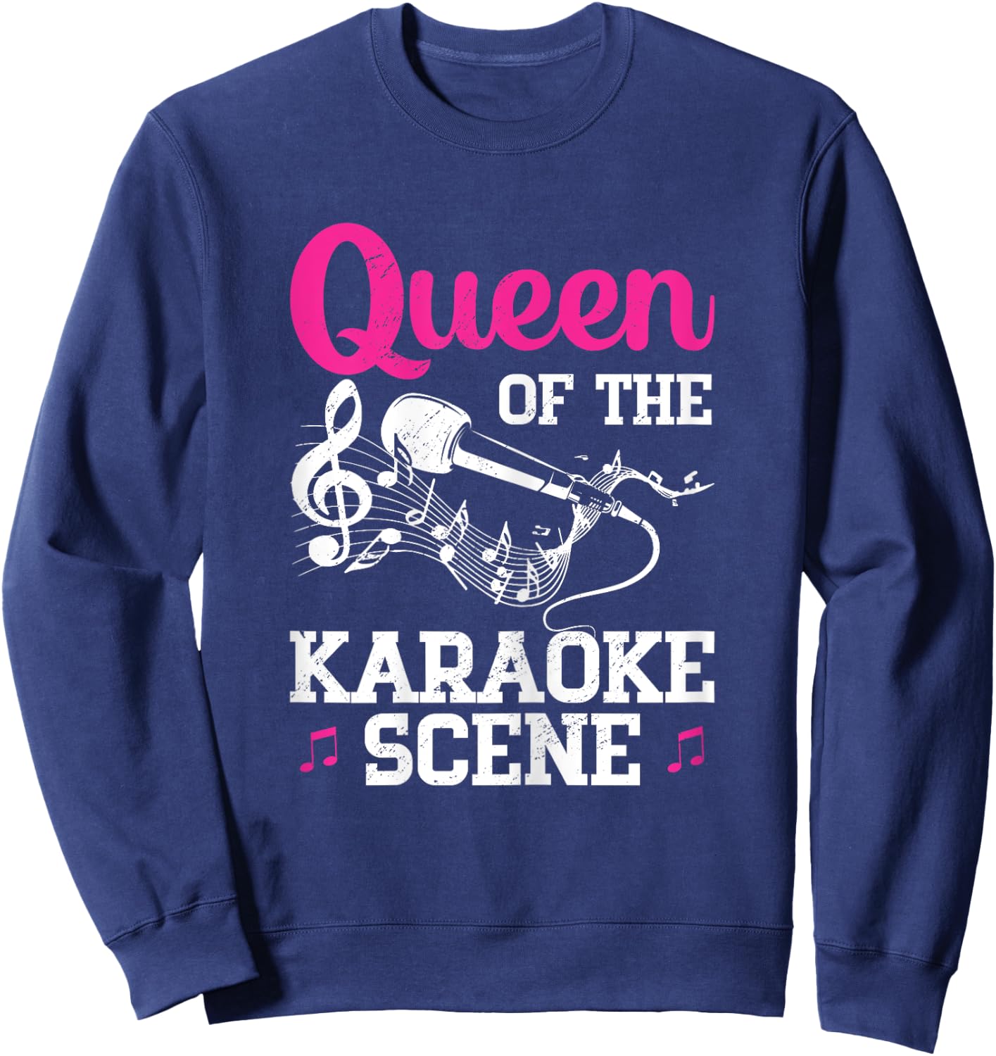 Funny Karaoke Queen Sweatshirt - Sweatshirt | Navy
