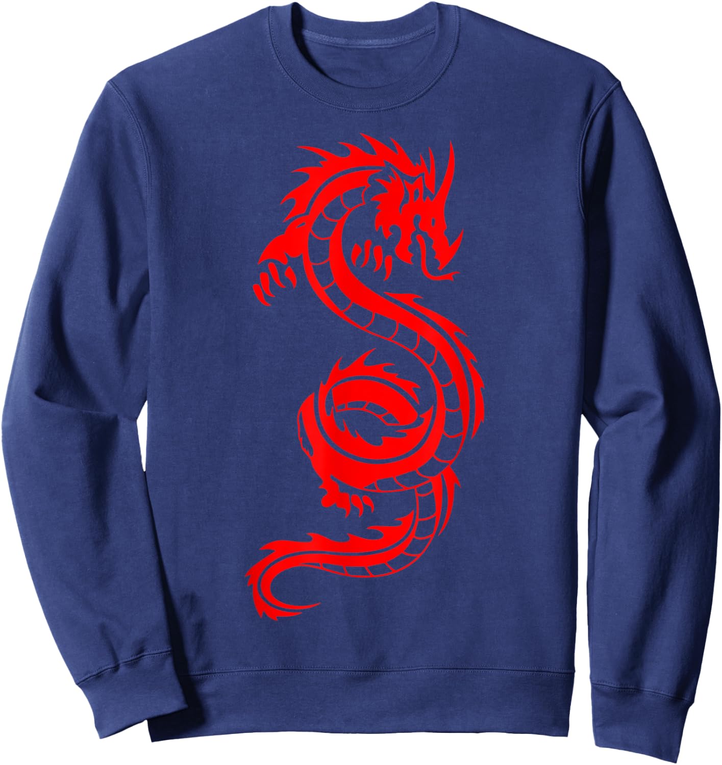 Chinese Dragon Japanese Dragon Asian Dragon Sweatshirt - Sweatshirt | Navy