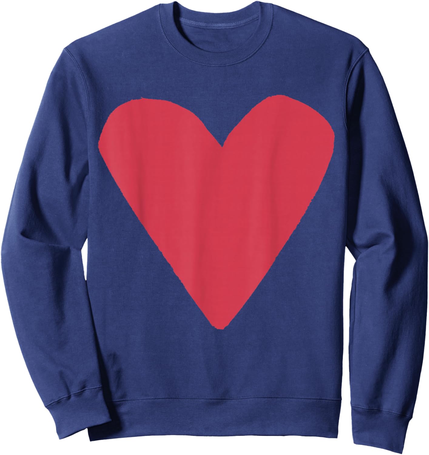 Heart Shape Symbol Love Kindness Peace Blush Sweatshirt - Sweatshirt | Navy