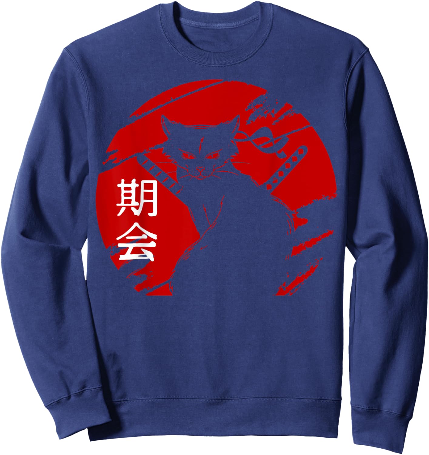 Kawaii Cat Japanese Anime Gifts For Cat Dad Men Women Kids Sweatshirt - Sweatshirt | Navy