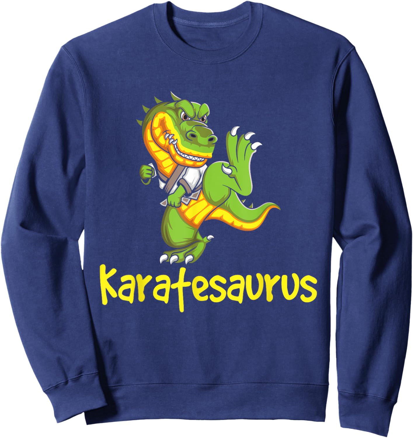 Karatesaurus - Karateka Martial Arts Self Defense Sweatshirt - Sweatshirt | Navy