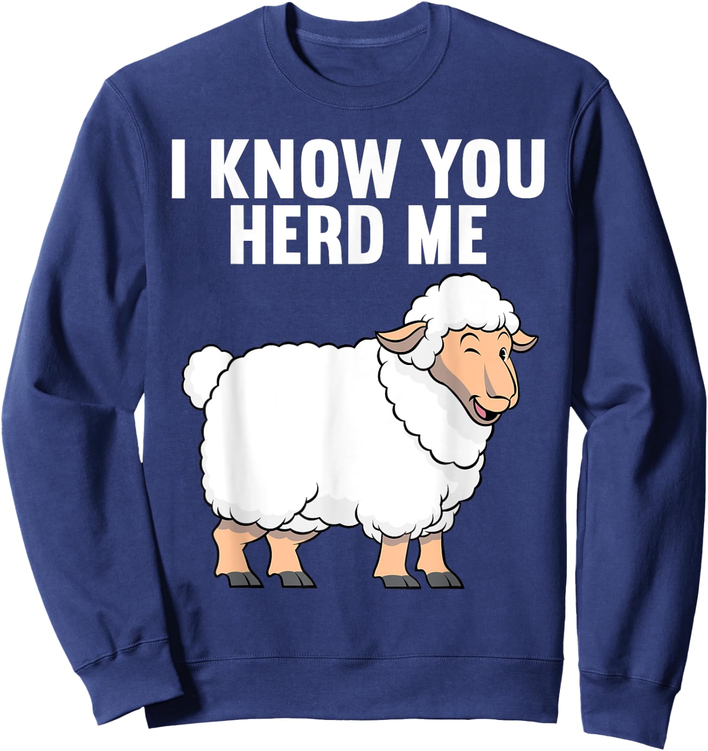 Cute Sheep Design Women Sheep Farm Animal Farmer Sweatshirt - Sweatshirt | Navy