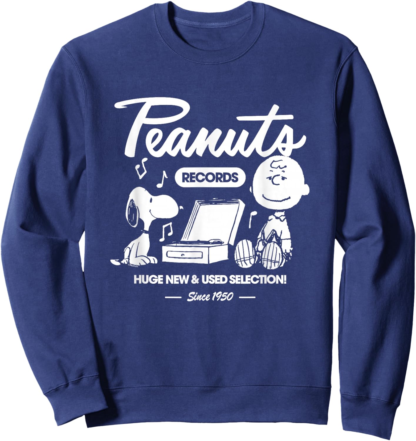 Peanuts - Snoopy Charlie Brown Record Sweatshirt - Sweatshirt | Navy