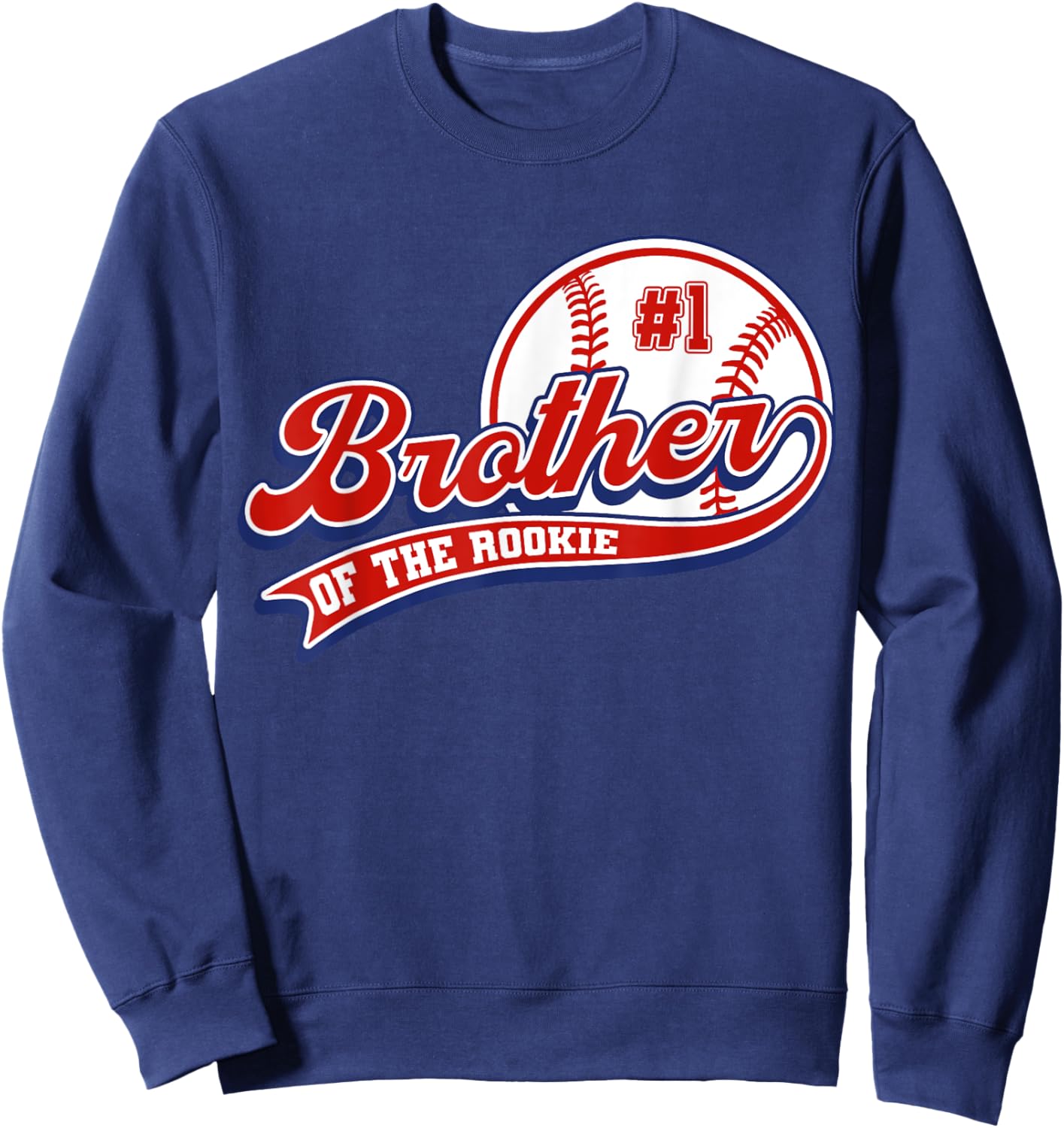 Brother of Rookie of Year 1st Birthday Baseball Sport Fan Sweatshirt - Sweatshirt | Navy