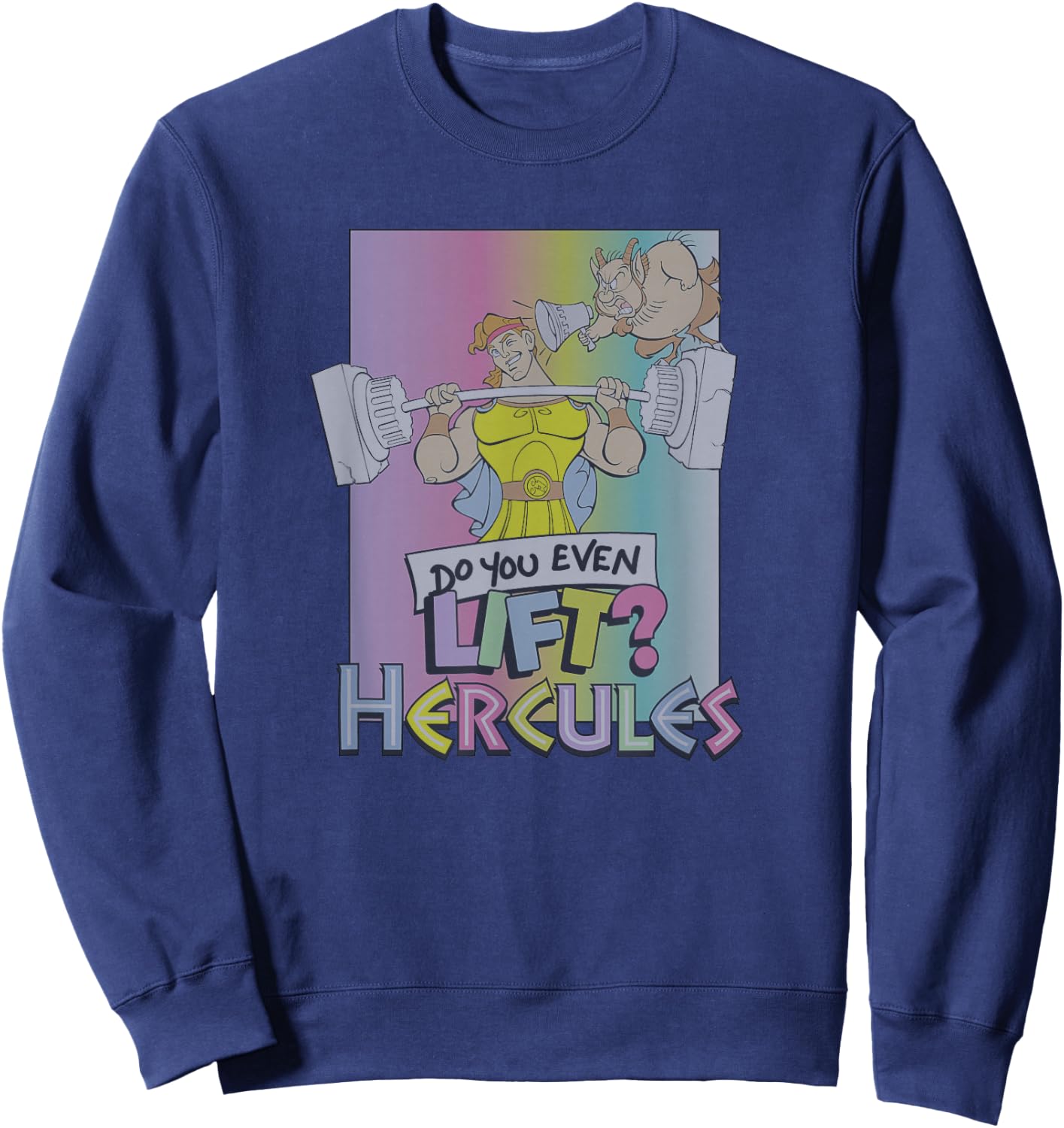 Disney Hercules Do You Even Lift 90s Sweatshirt - Sweatshirt | Navy