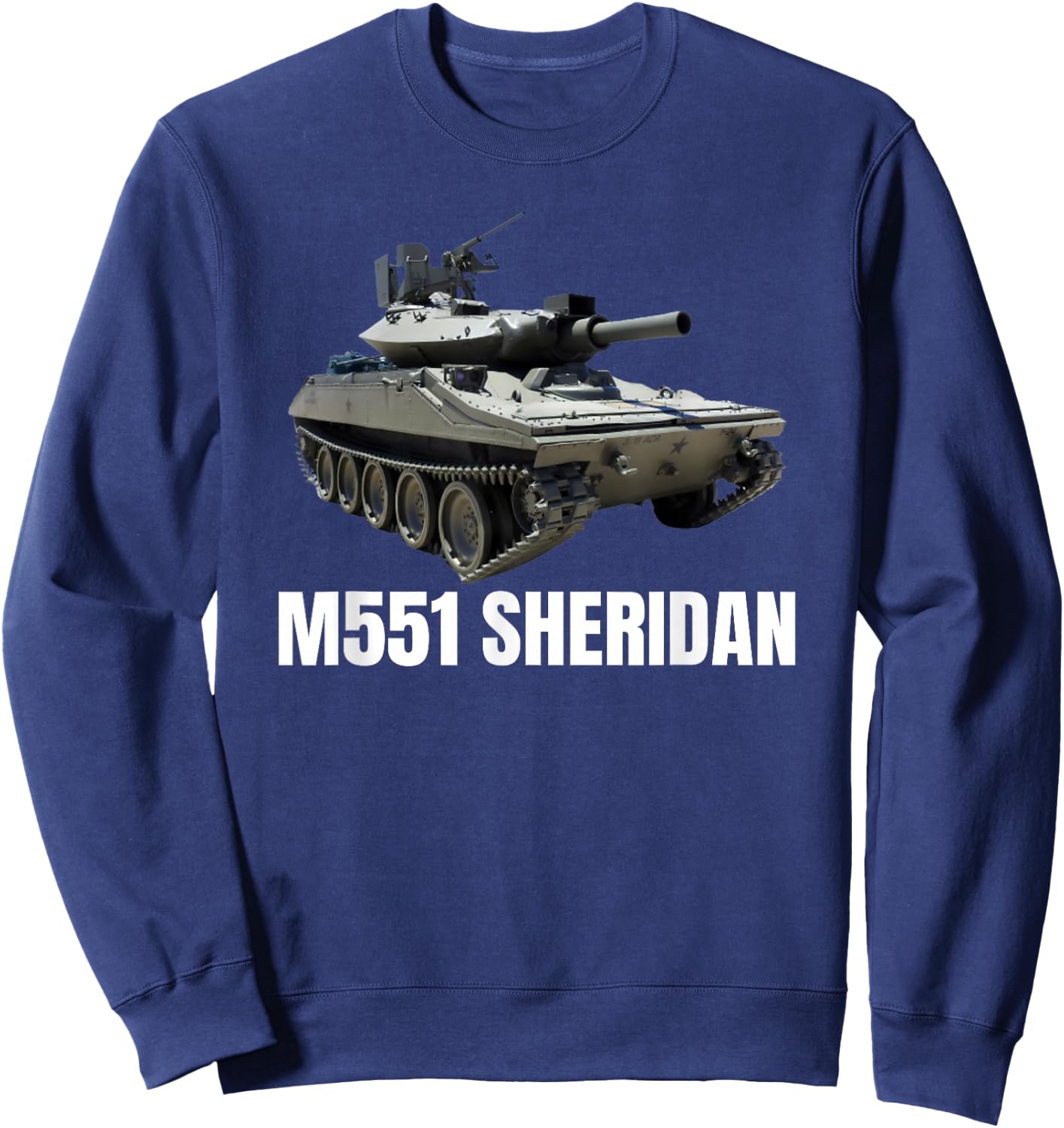 M551 Sheridan American Cold War Tank Sweatshirt - Sweatshirt | Navy