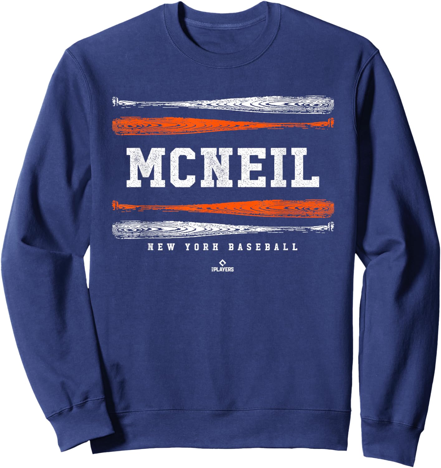 Vintage Baseball Bat Gameday Jeff McNeil New York MLBPA Sweatshirt - Sweatshirt | Navy