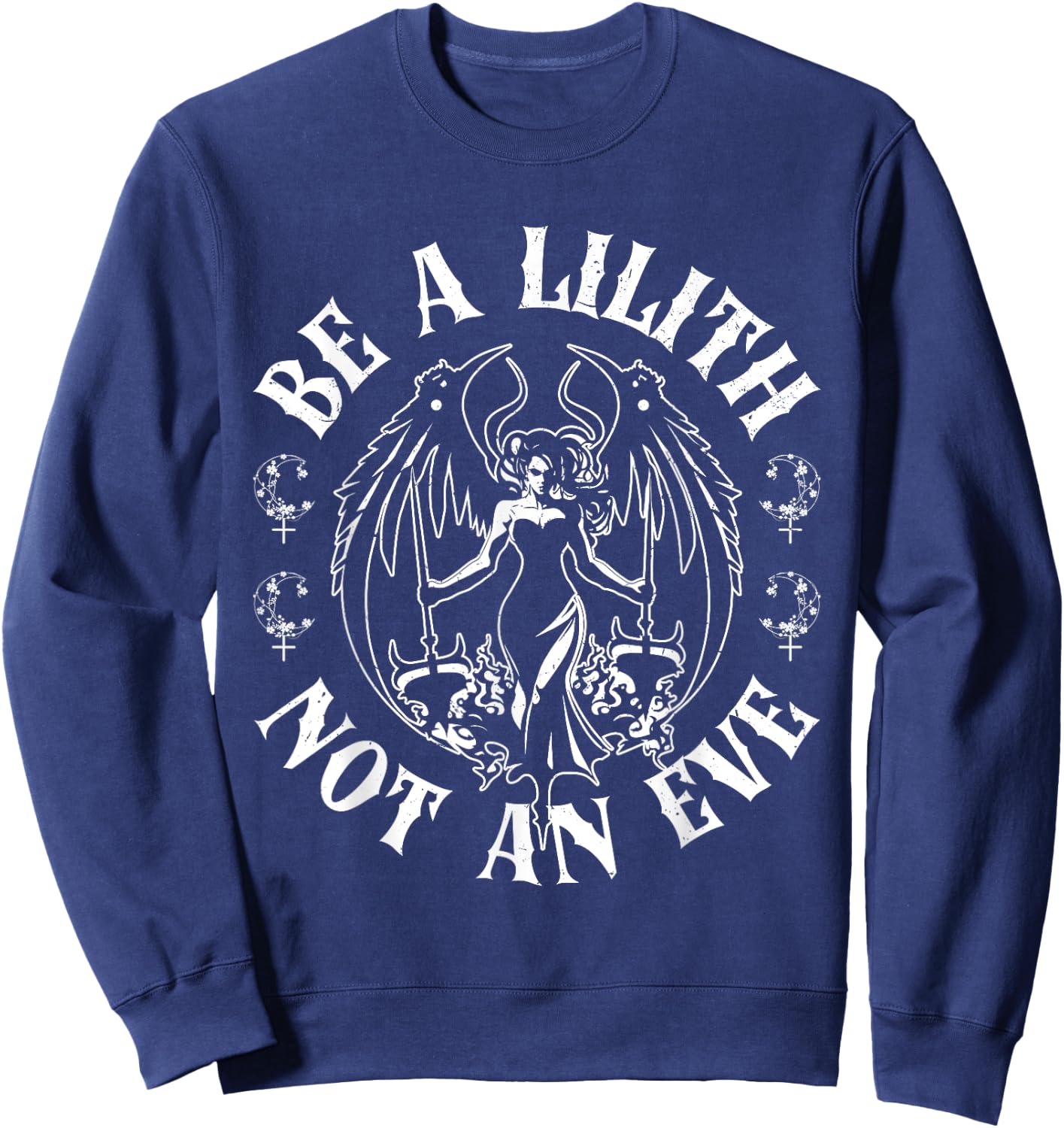 Lilith Demon Gothic Mythology Folklore Satanic Dark Occult Sweatshirt - Sweatshirt | Navy