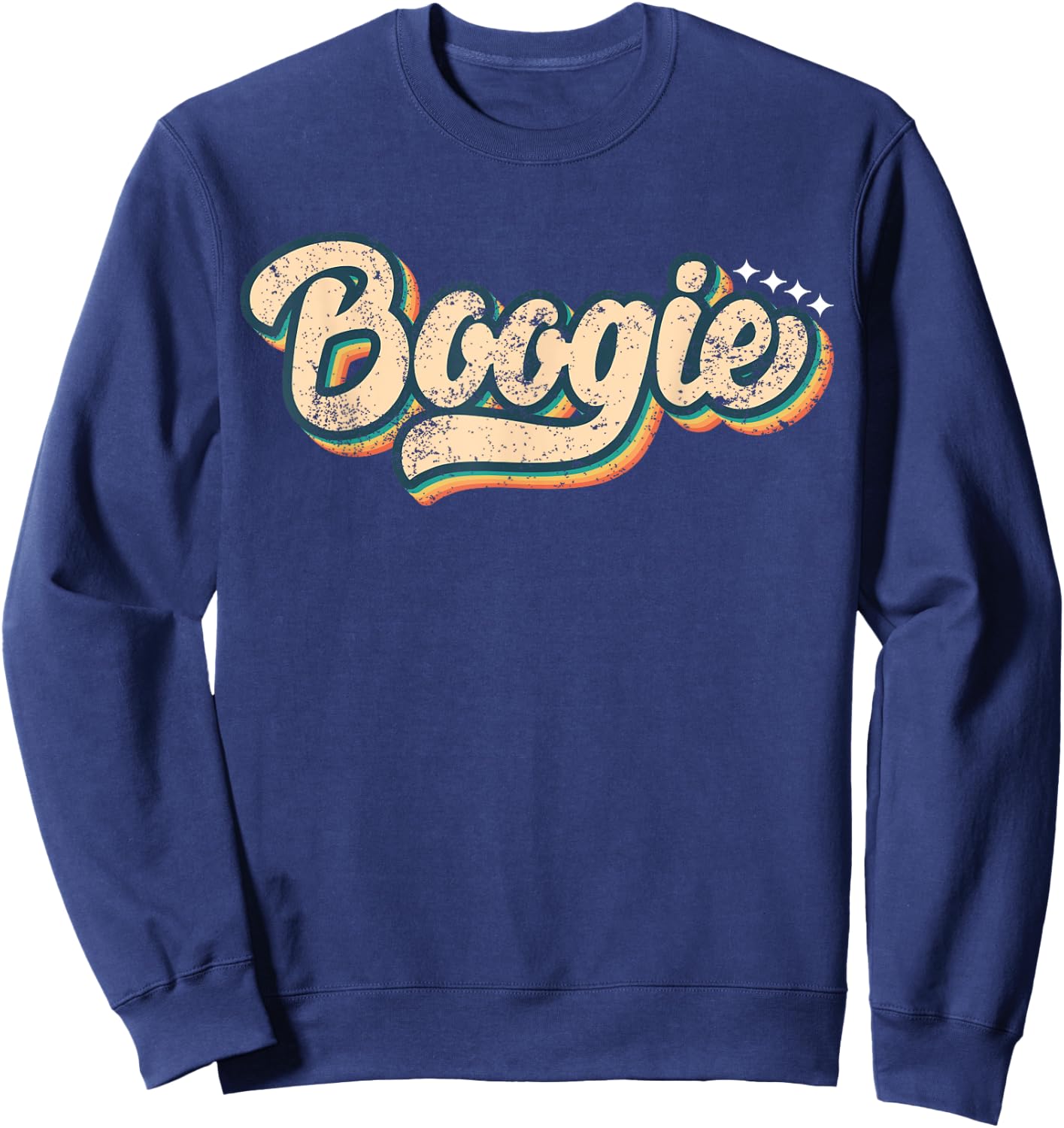 Boogie Shirt Vintage Look Slang A 70s Costume Or 80s Costume Sweatshirt - Sweatshirt | Navy