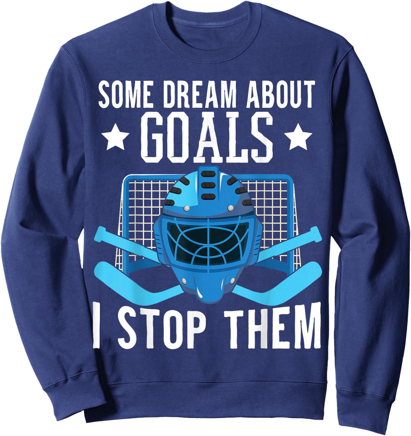 Ice Hockey Player Ice Hockey Goalie Sweatshirt - Sweatshirt | Navy