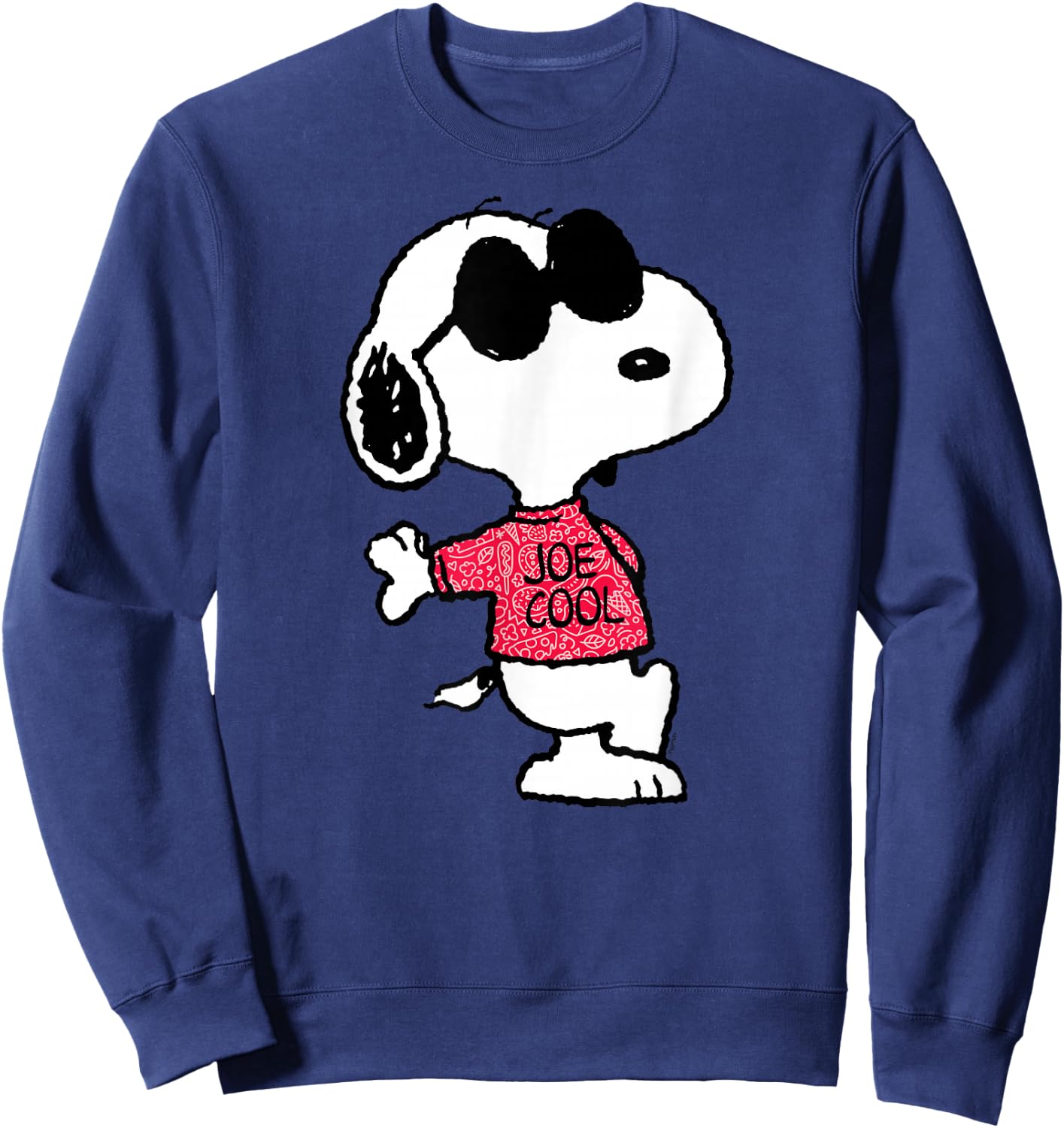 Peanuts - Joe Cool Pattern Sweatshirt - Sweatshirt | Navy