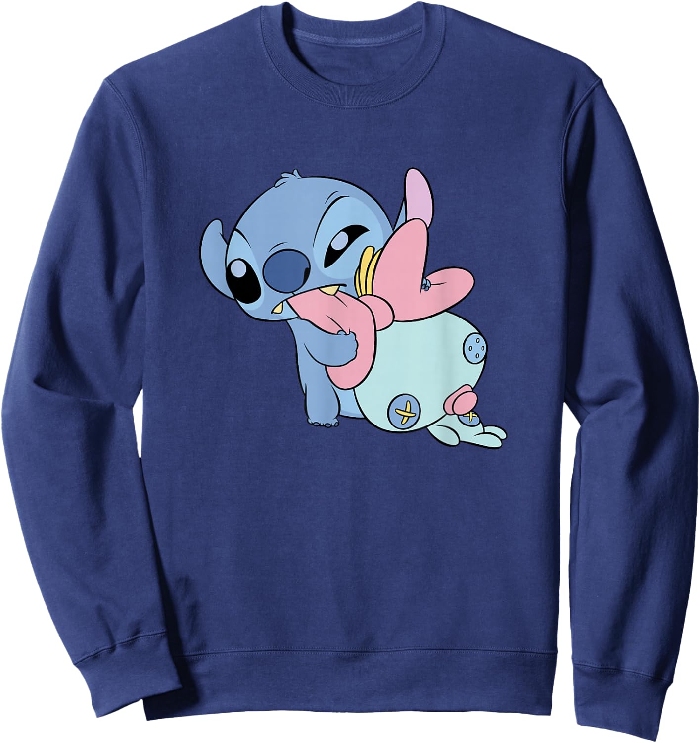 Disney Lilo & Stitch Babies Stitch & Scrump Playing Cute Sweatshirt - Sweatshirt | Navy